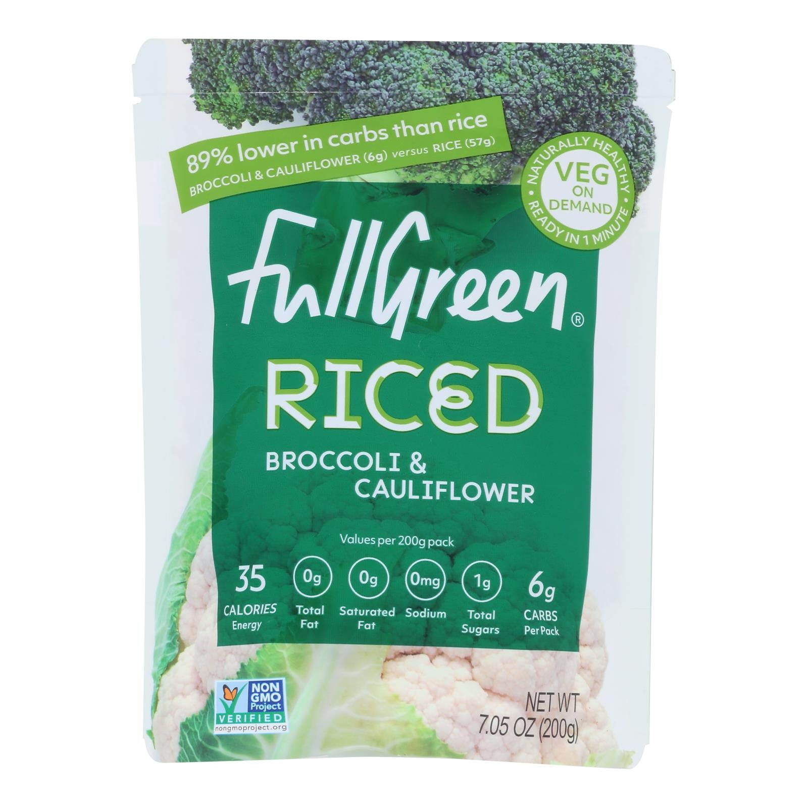 Fullgreen - Riced Veg Brocc/cauliflwr - Case of 6-7.05 OZ