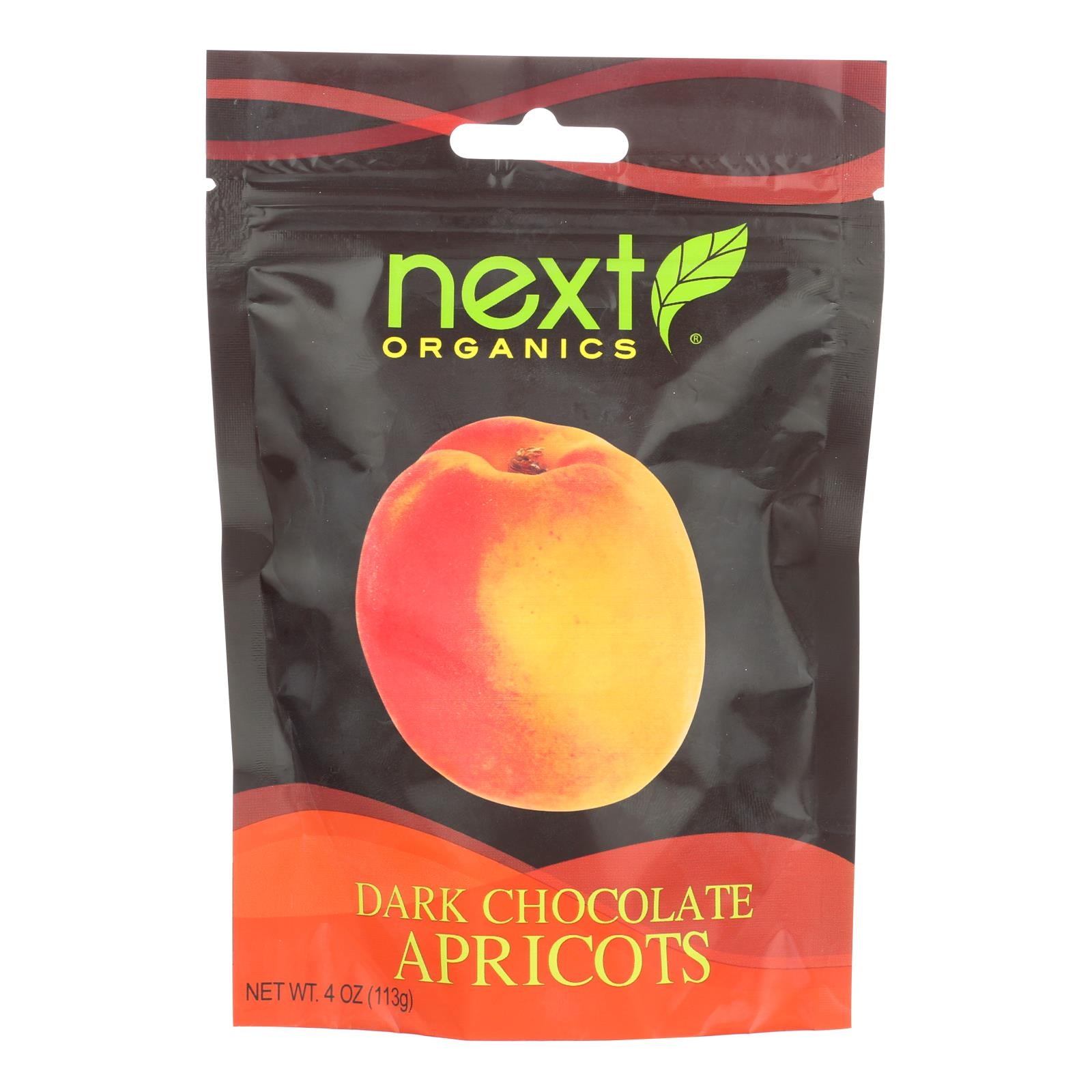 Next Organics Dark Chocolate Apricots  - Case of 6 - 4 OZ