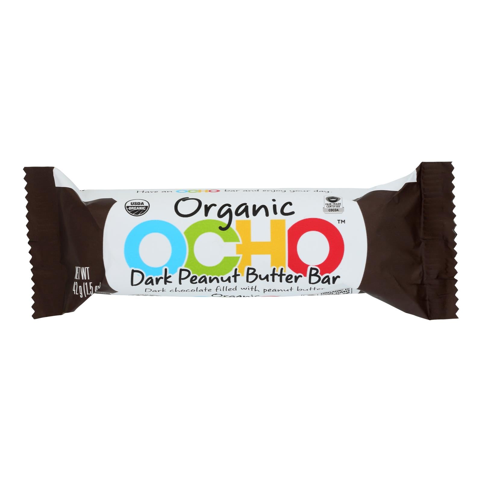 Ocho Candy - Candy Bar Dark Chocolate Pb - Case of 12-1.5 OZ