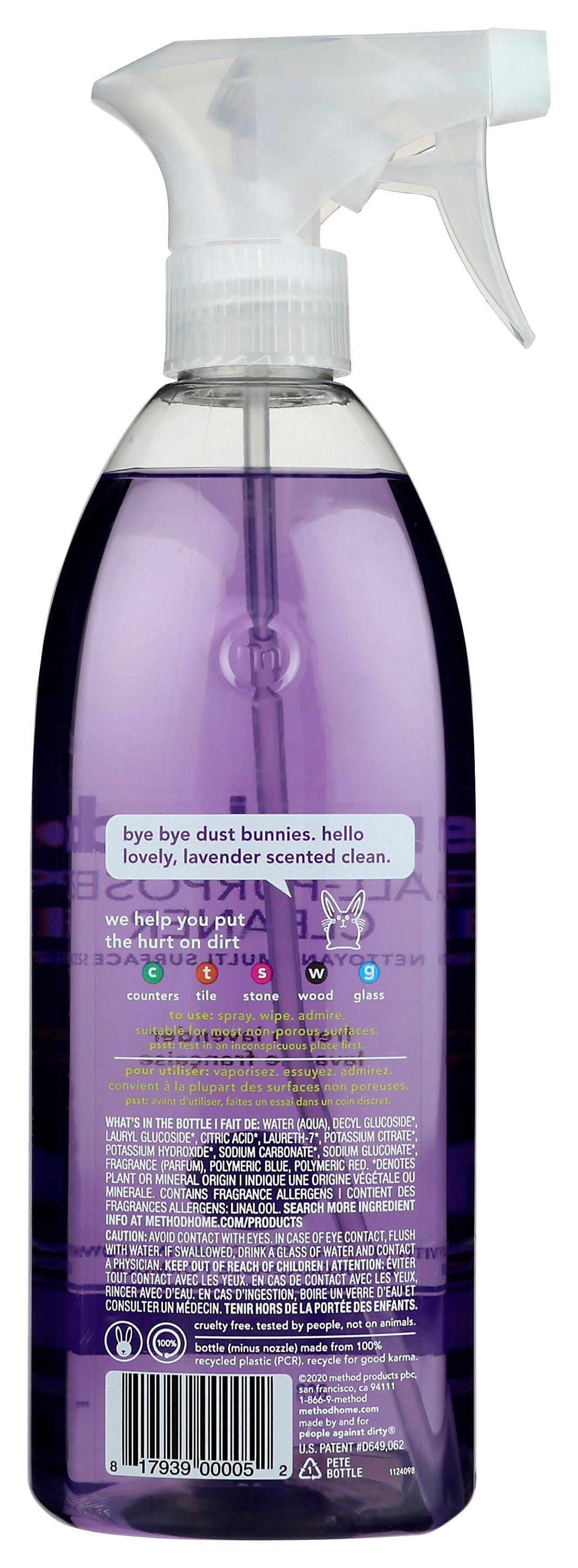 METHOD HOME CARE CLEANER SPRY ALPRPS LVNDR - Case of 8