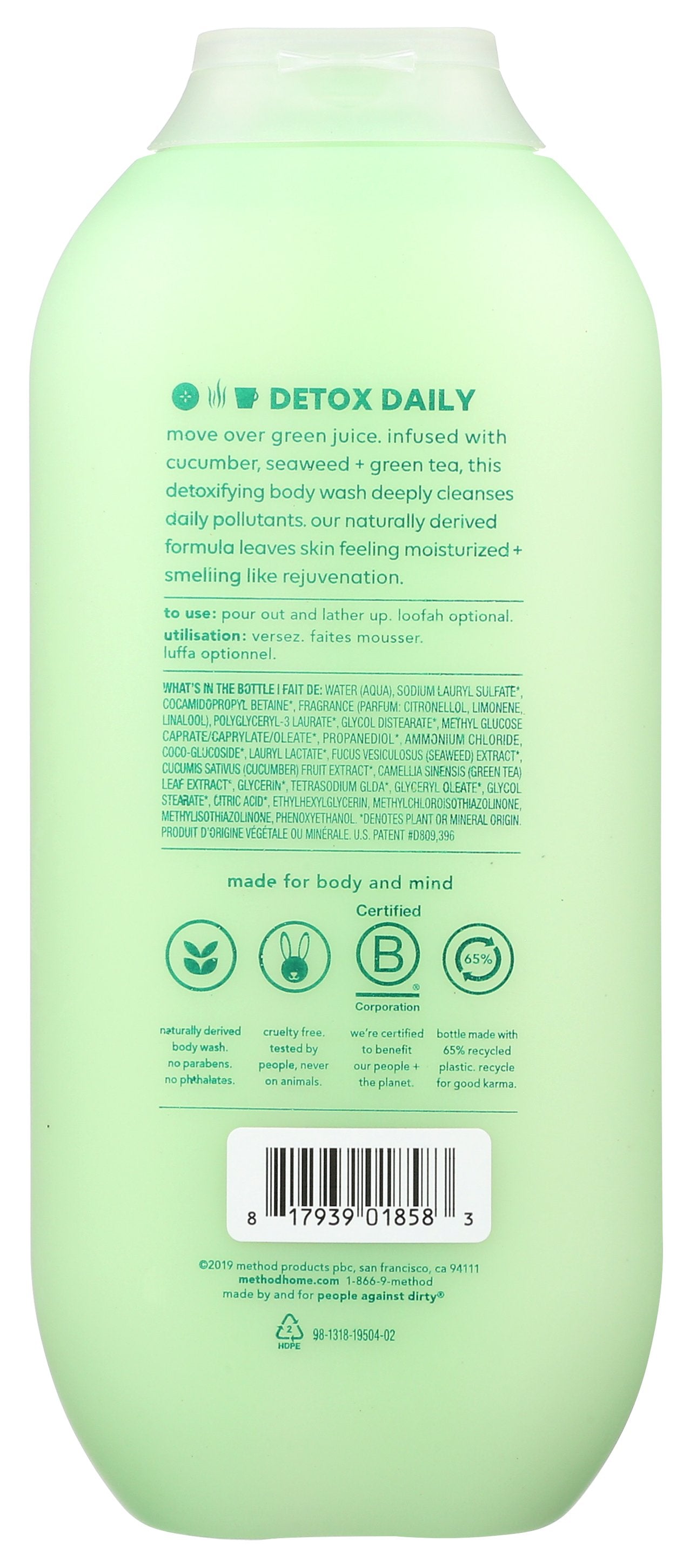 METHOD HOME CARE WASH BODY DAILY ZEN