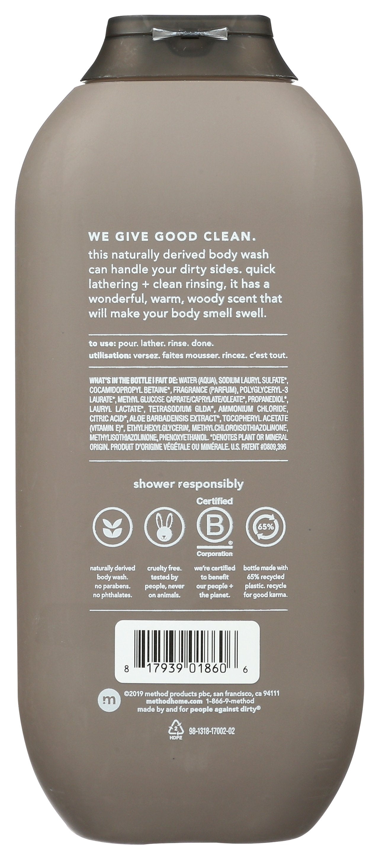 METHOD HOME CARE WASH BDY MEN CEDAR CYPRES