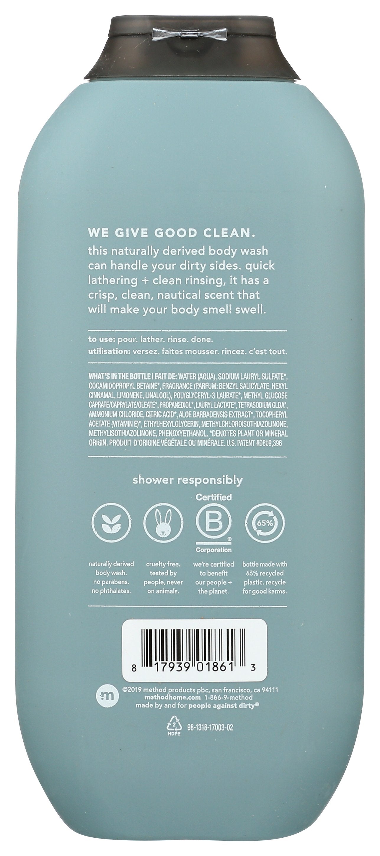 METHOD HOME CARE WASH BDY MEN SEA N SURF