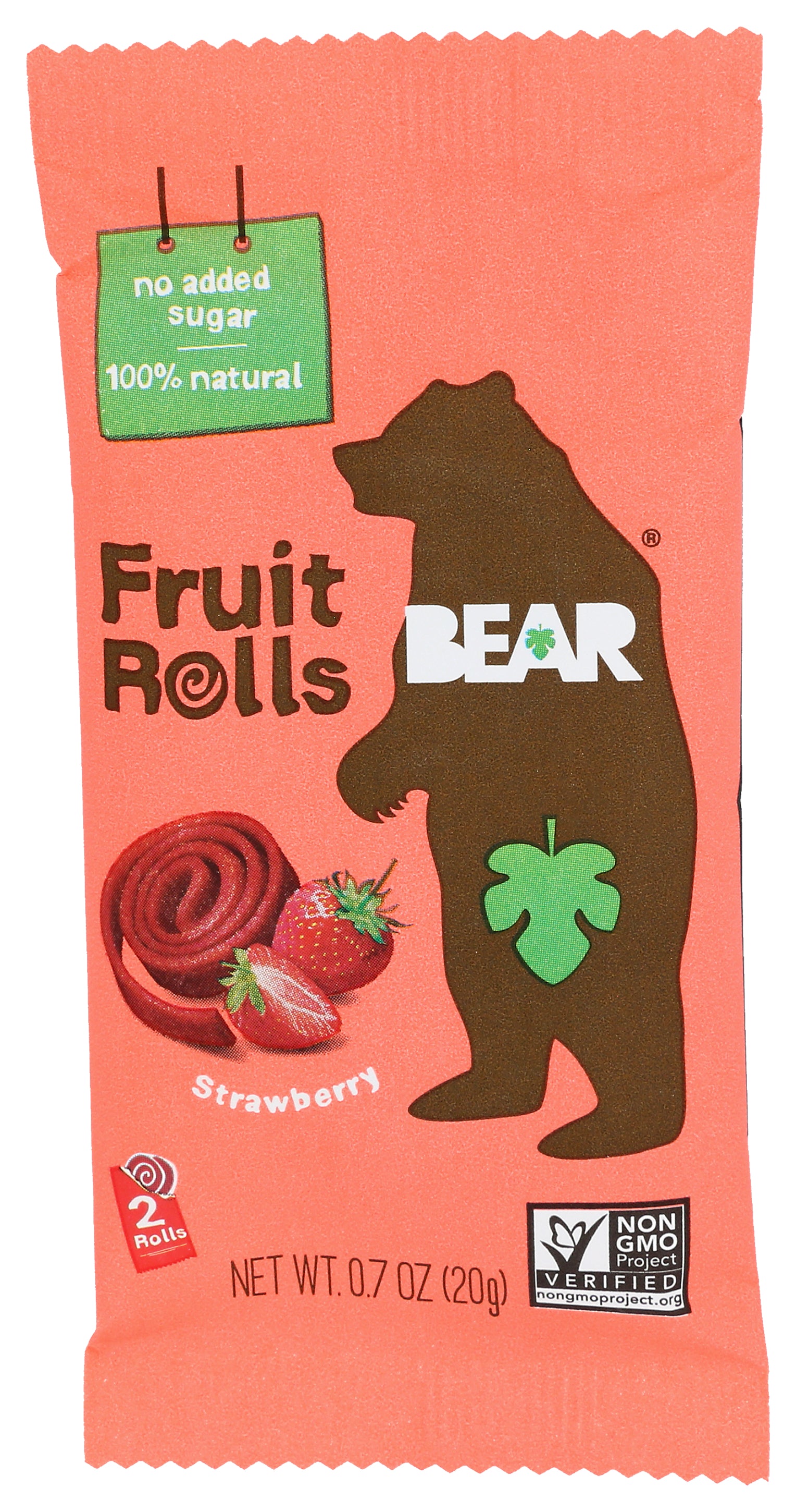 Bear Strawberry Fruit Rolls 2 ea - Case of 18