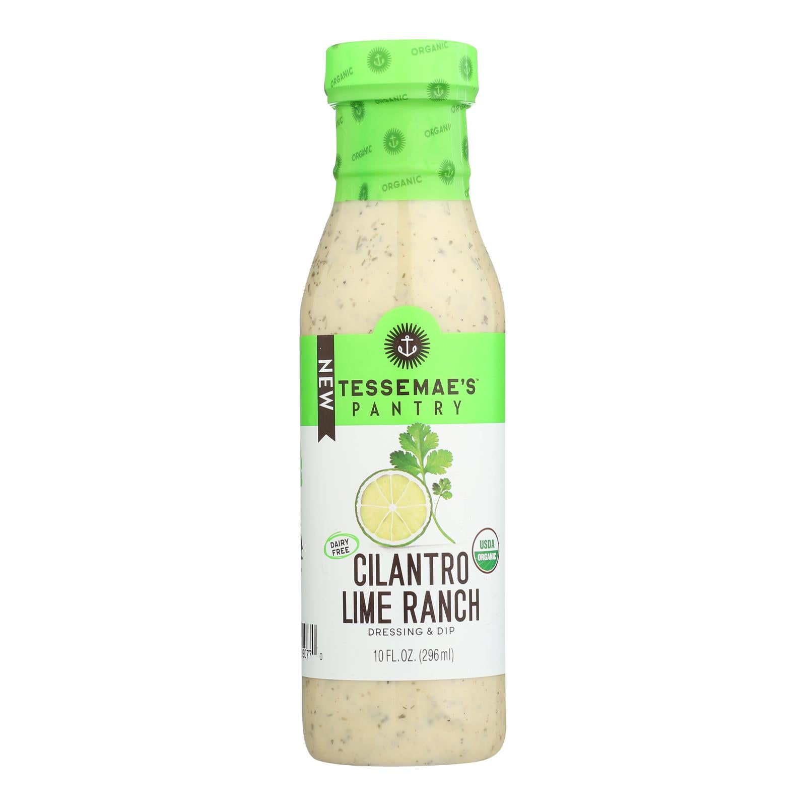 Tessemae - Cilantro Lime Ranch Dressing - Case of 6 - 10 fl oz