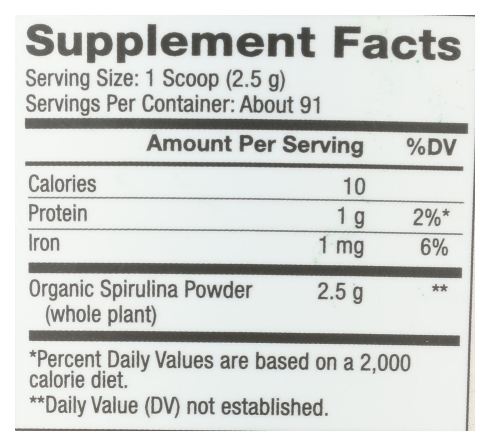 BAREORGANICS SPIRULINA PWDR