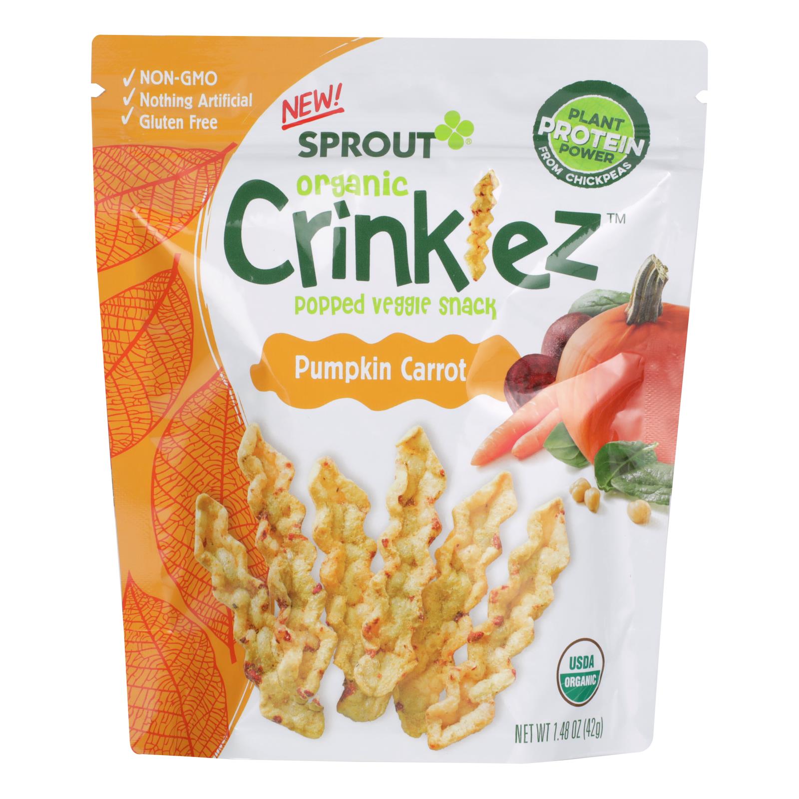 Sprout - Crinklez Pumpkin Carrot - Case of 6-1.48 OZ