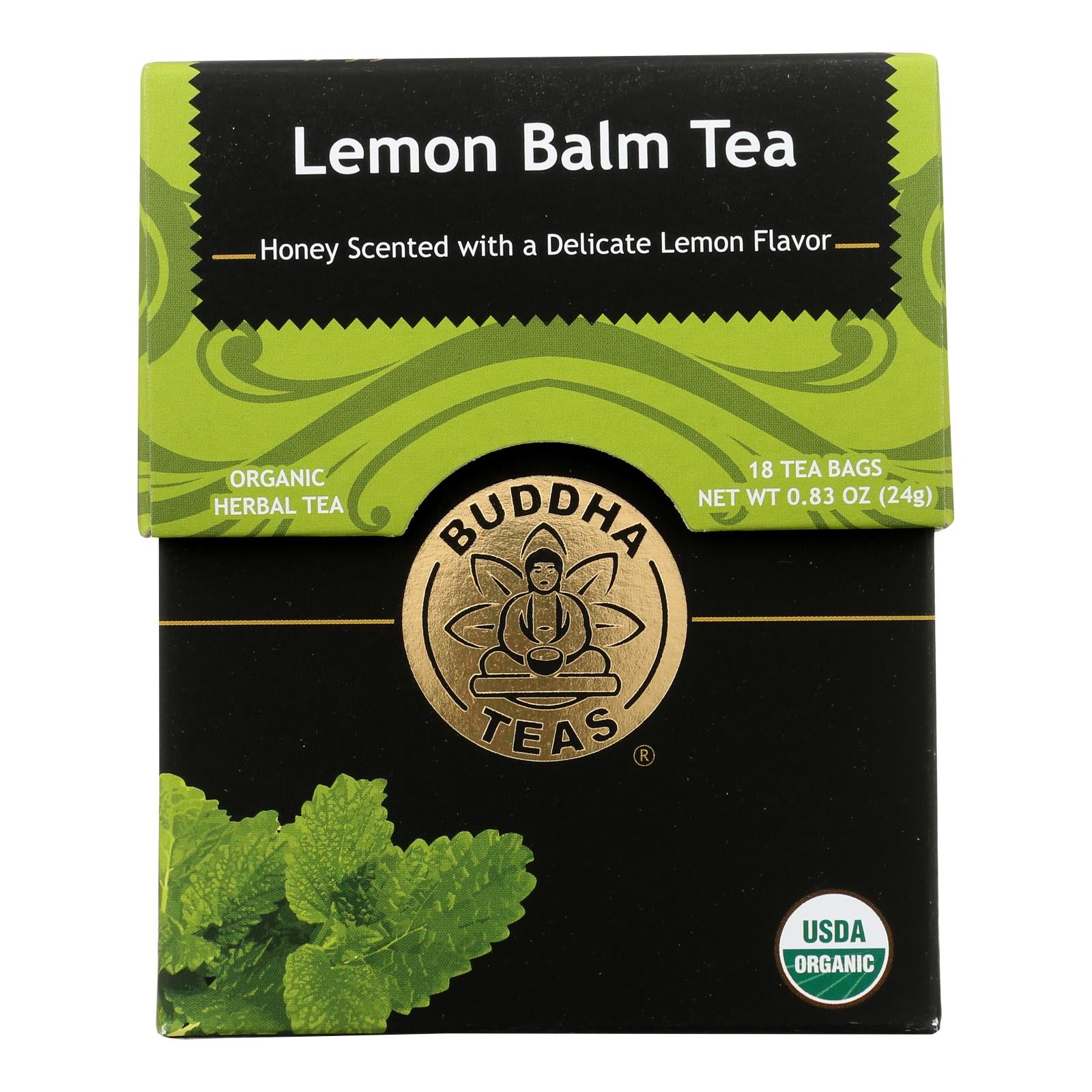 Buddha Teas - Tea Organic Lemon Balm - Case Of 6 - 18 Bag