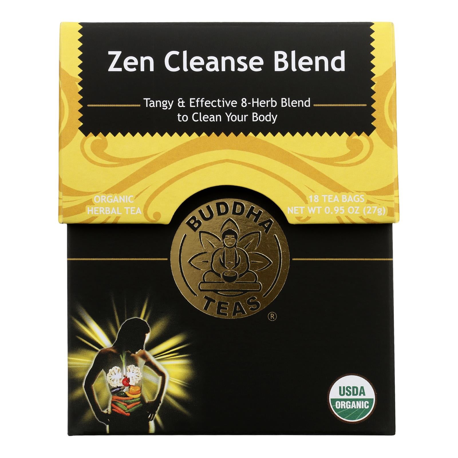 Buddha Teas -tea - Zen Cleanse Blend - Case Of 6 - 18 Bag