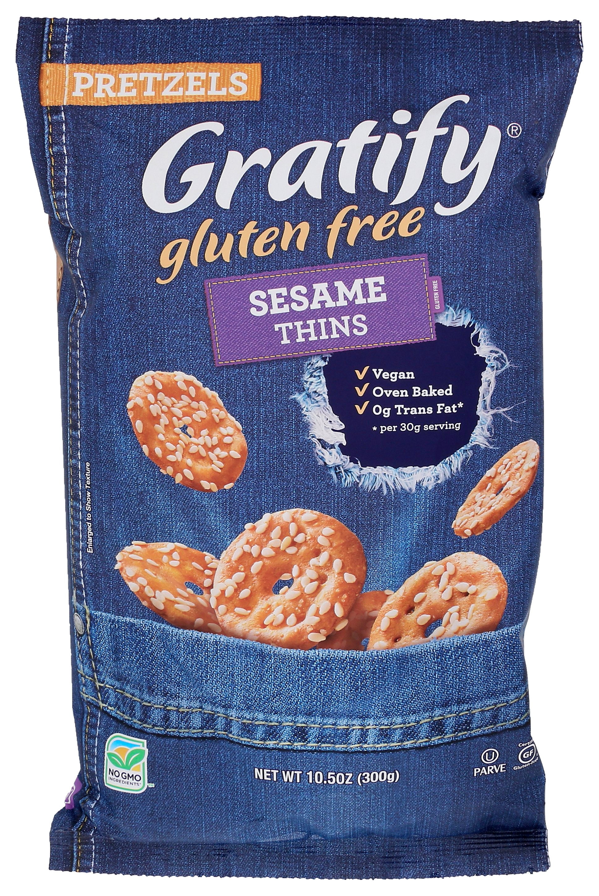 GRATIFY PRETZEL THINS SESAME GF - Case of 6