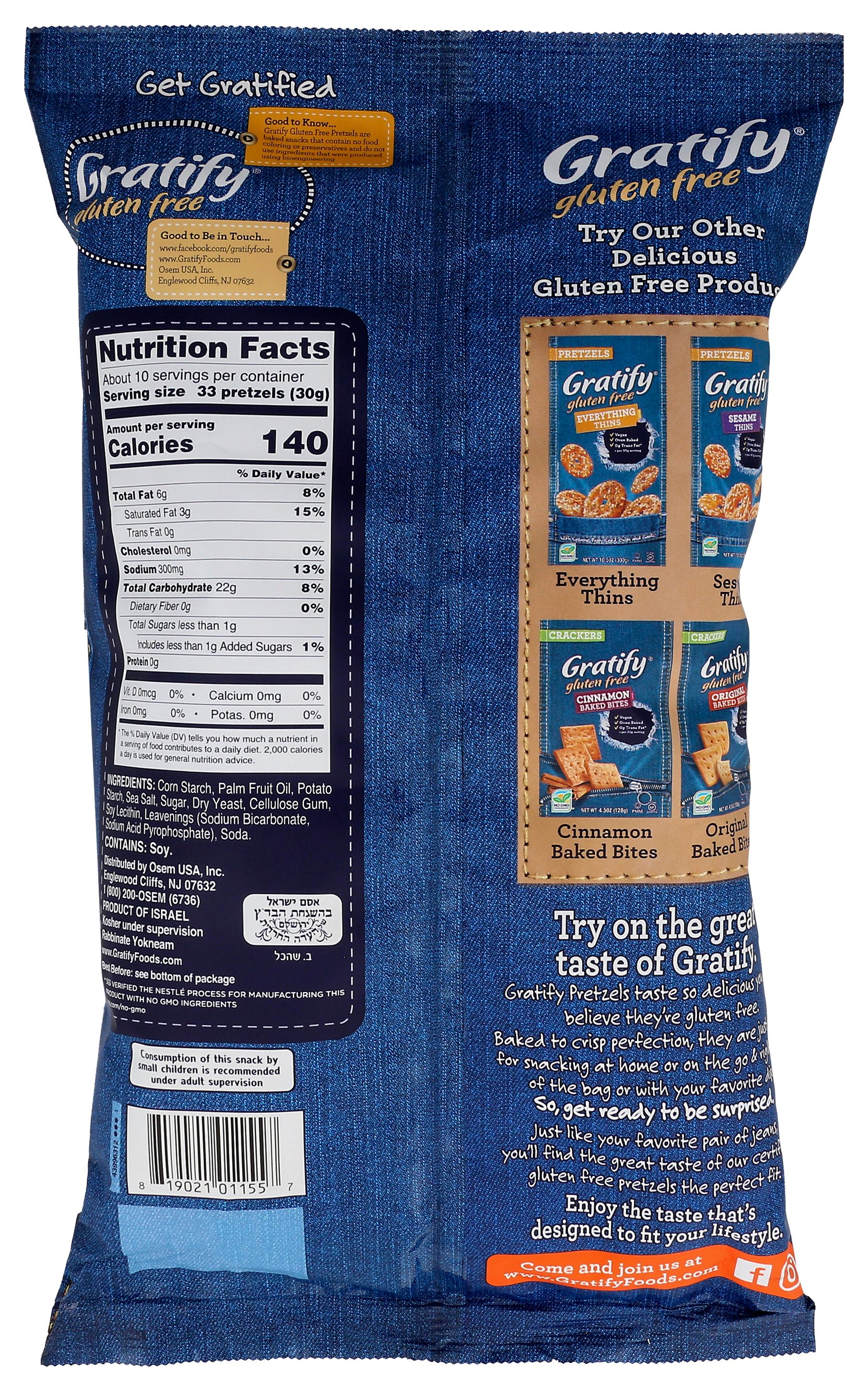 GRATIFY PRETZEL STICKS GF - Case of 6