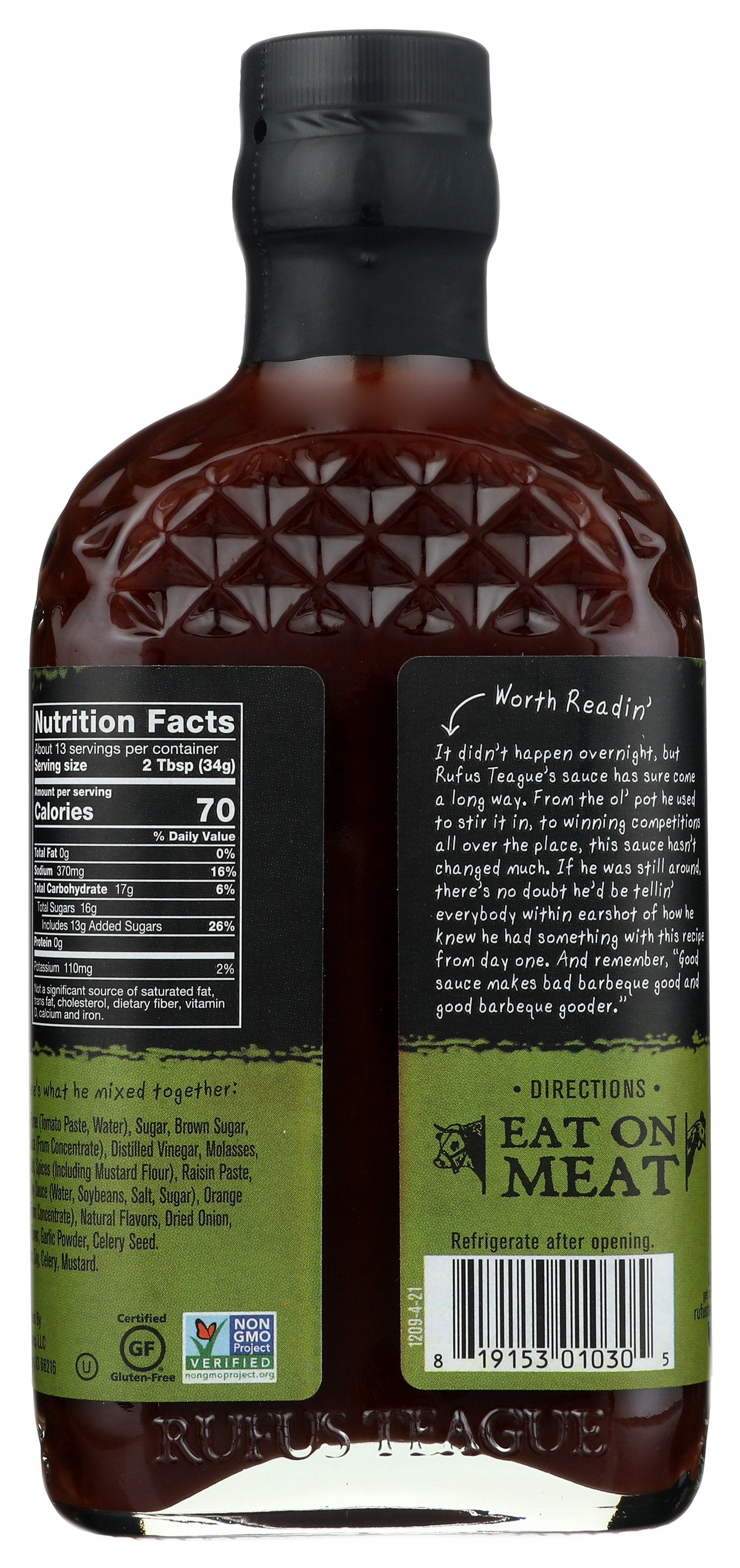RUFUS TEAGUE SAUCE BBQ APPLE MASH - Case of 6