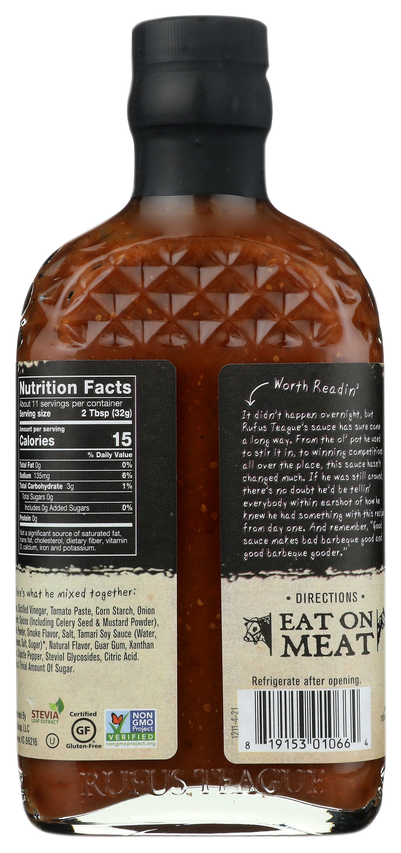RUFUS TEAGUE SAUCE BBQ SLIM N SWEET - Case of 6