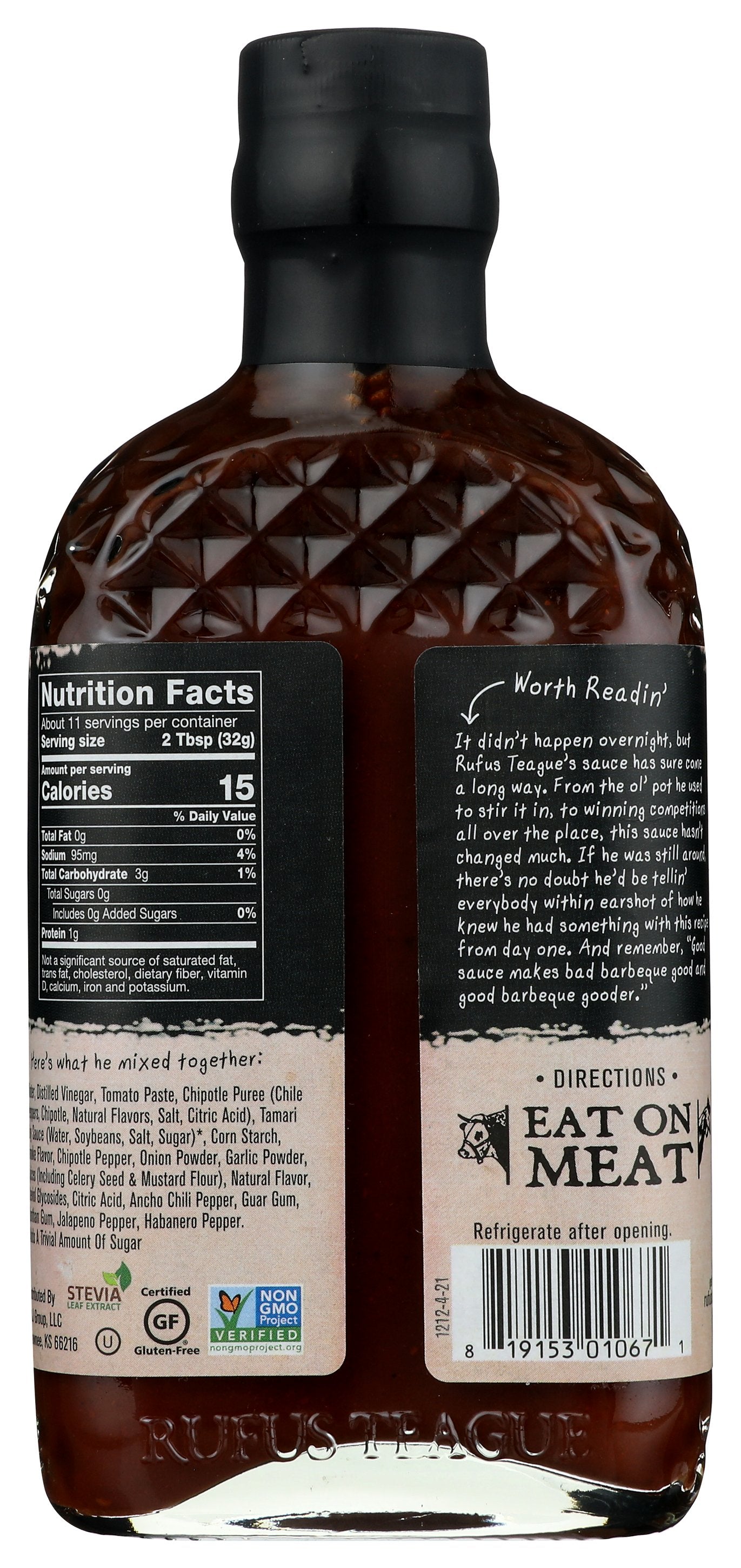 RUFUS TEAGUE SAUCE BBQ SMKE CHPTL SF - Case of 6