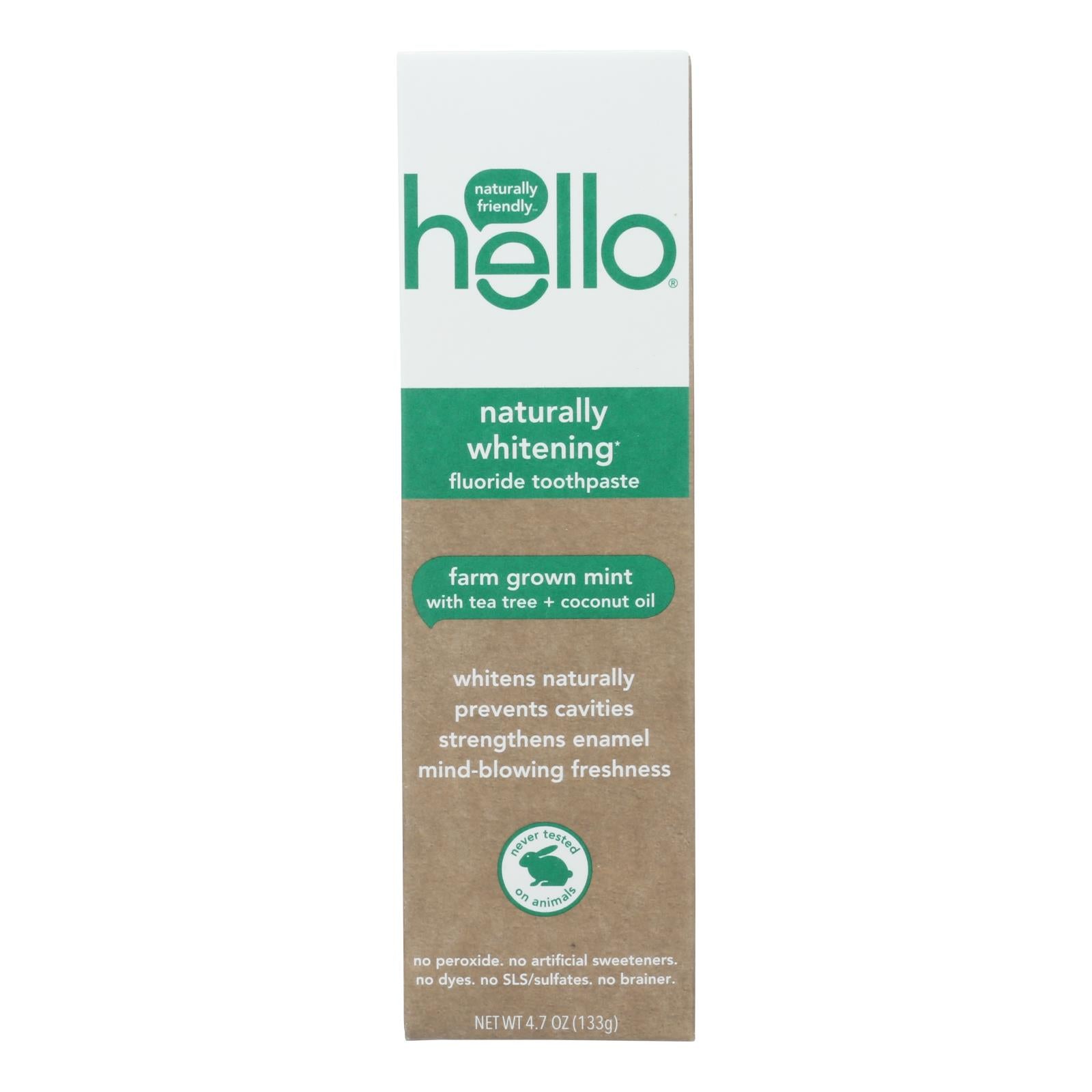 Hello Products Llc - Tpst Natural Whitening Flride - Case Of 6-4.7 Oz