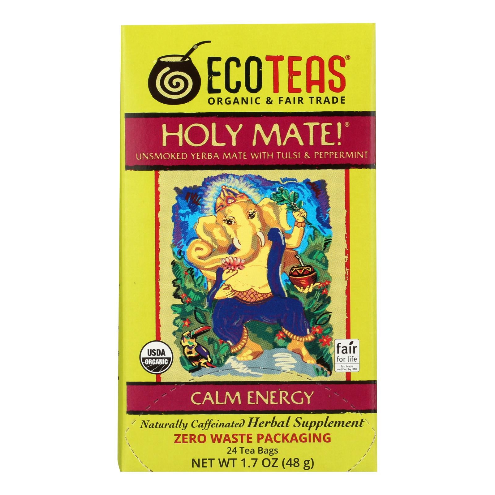 Ecoteas Holy Mate! Tea Bags  - Case Of 6 - 24 Bag