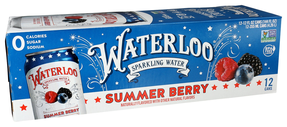 Waterloo Spring Water WATERLOO SPARKLING WATER WATER SPRKL SUMMRBRY - Case of 2