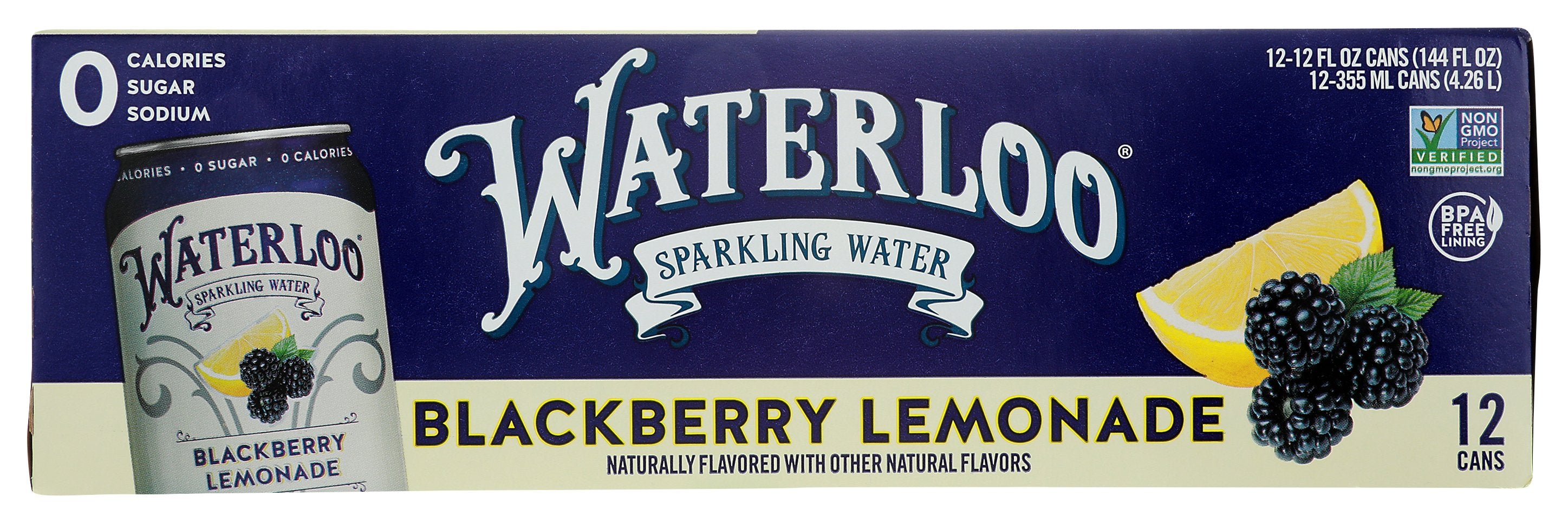 WATERLOO SPARKLING WATER WATER SPRK BLKBRY  1 - Case of 2