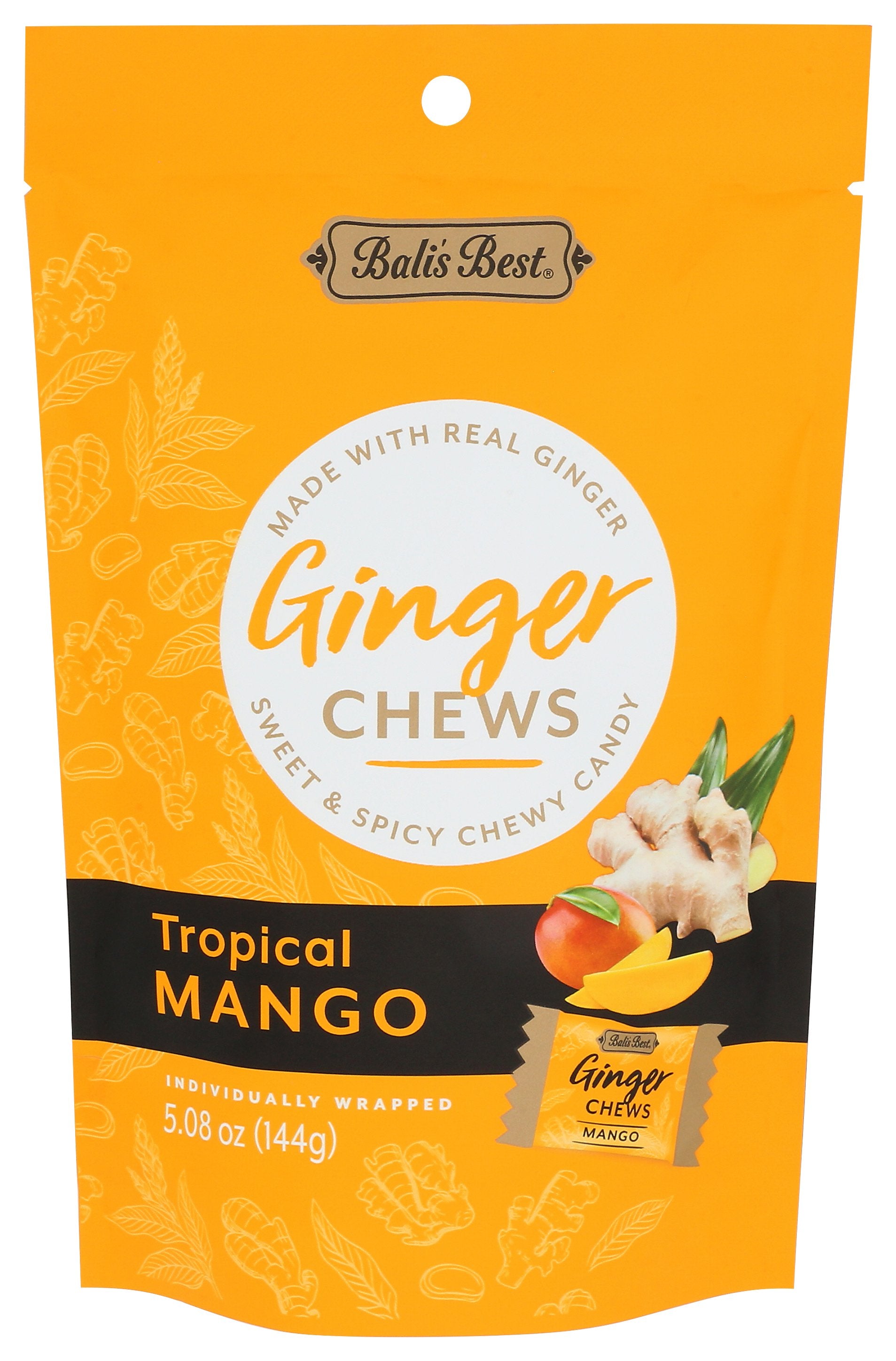 BALIS BEST CHEWS GINGER TROP MANGO - Case of 12