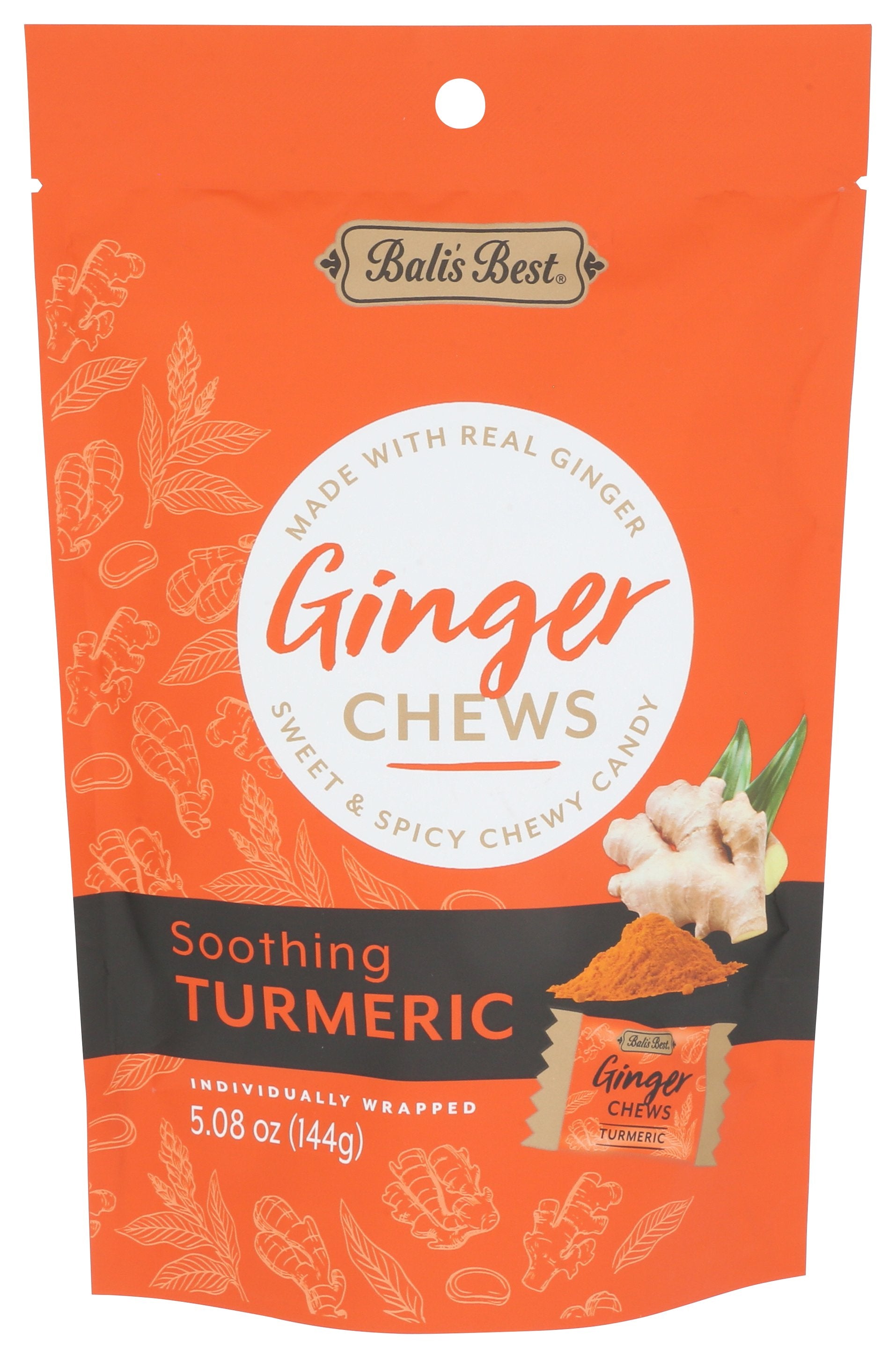 BALIS BEST CHEWS GINGER STHN TMERIC - Case of 12