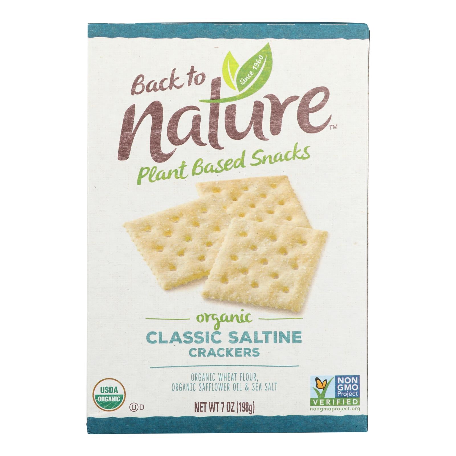 Back To Nature Crackers - Organic - Classic Saltine - 7 Oz - Case Of 6