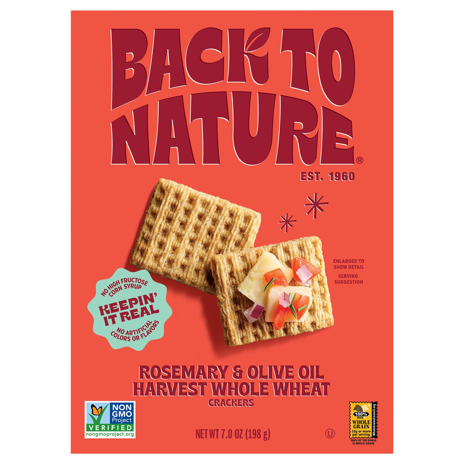 Back To Nature - Crkrs Rsmry Olive Oil Ww - CS of 12-7 OZ