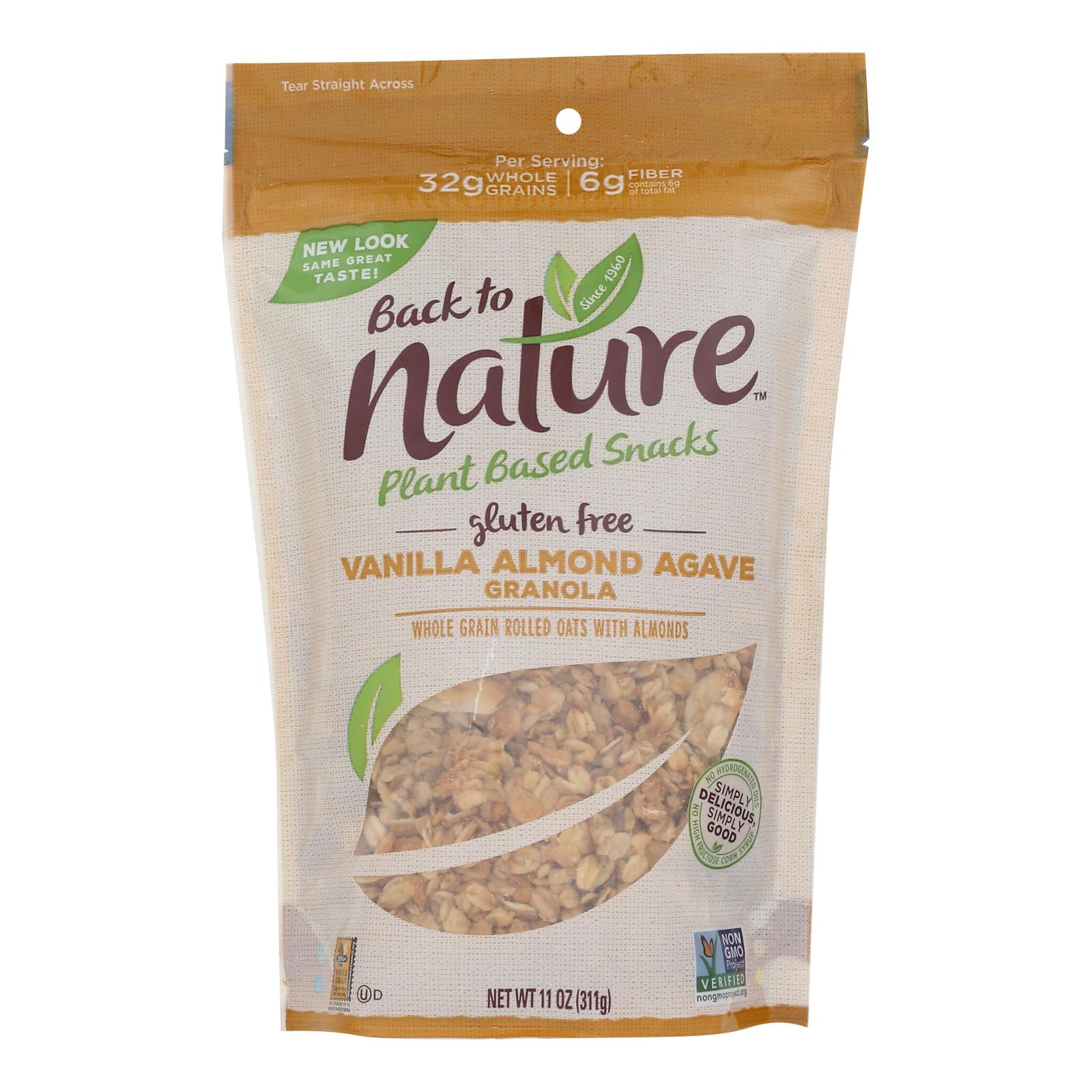 Back To Nature Granola - Vanilla Almond Agave - 11 Oz - Case Of 6