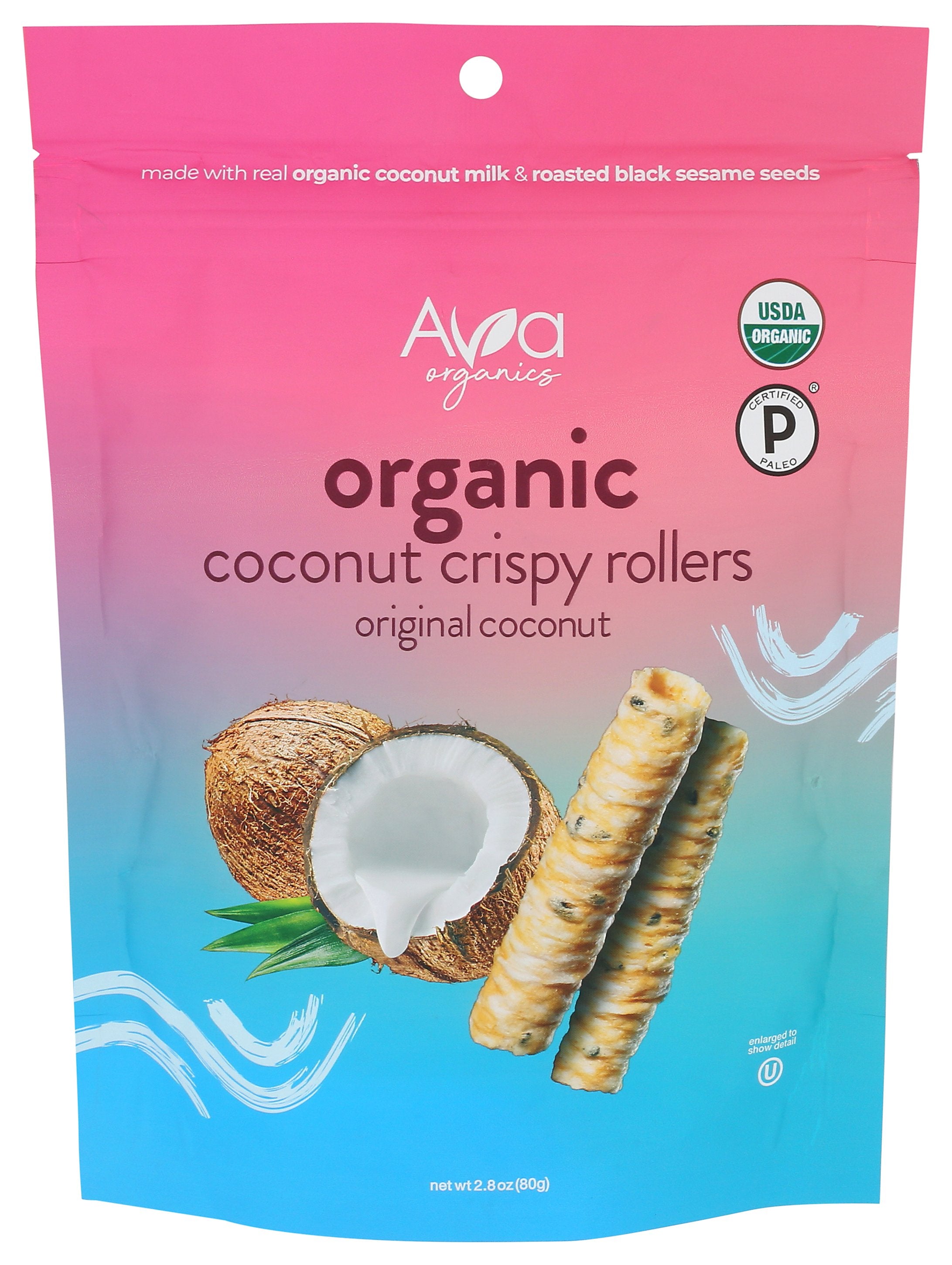 AVA ORGANICS ROLLERS ORIGINAL COCONUT - Case of 8