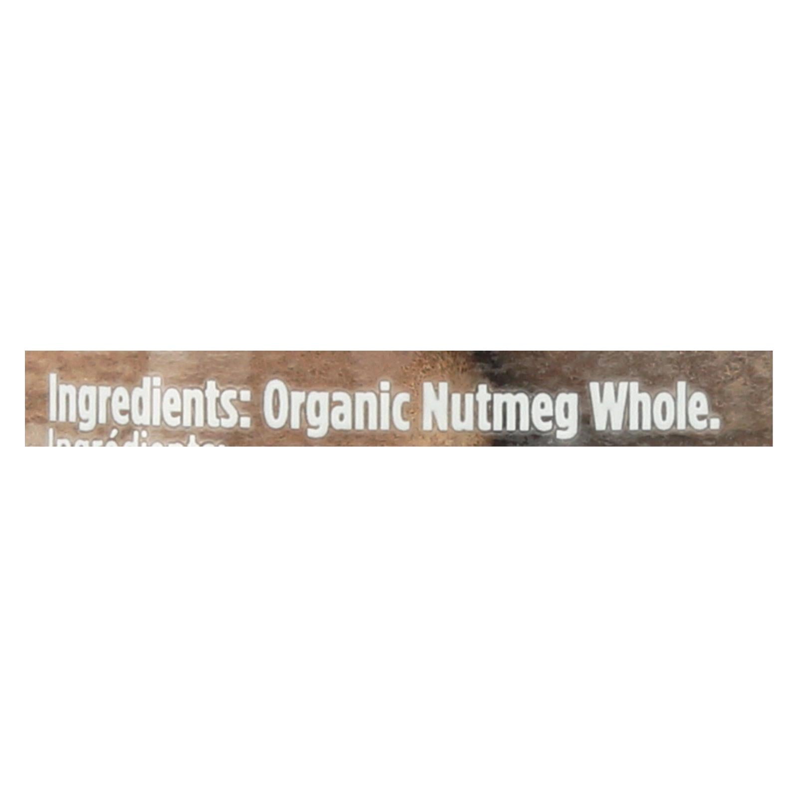 Spicely Organics - Organic Nutmeg - Whole - Case Of 3 - 1.4 Oz.