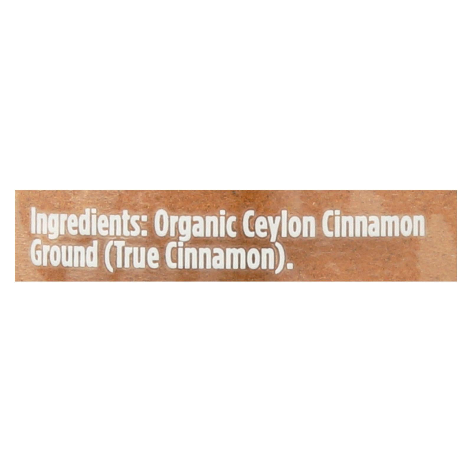 Spicely Organics - Organic Cinnamon Ceylon - Grnd - Case Of 3 - 1.4 Oz.