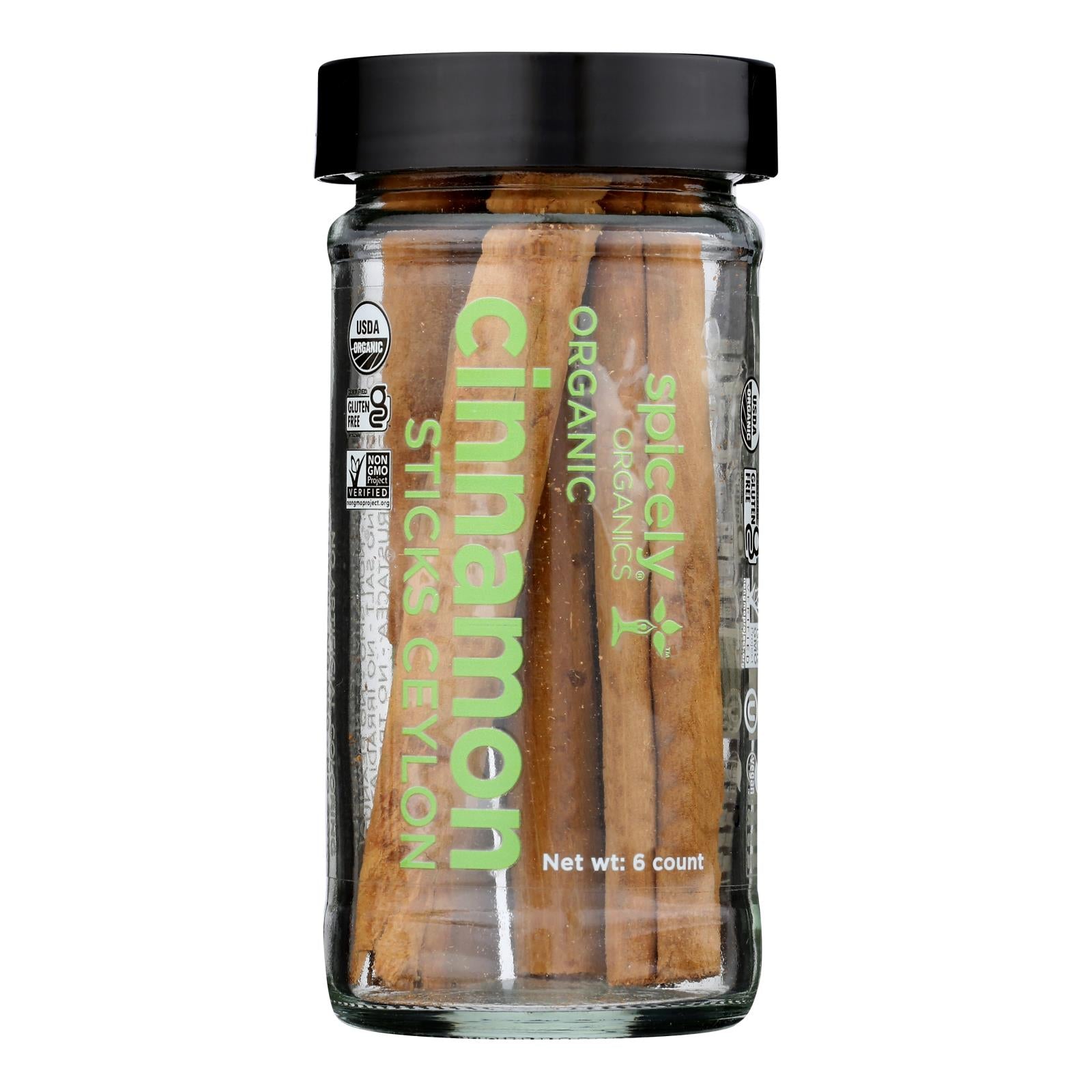 Spicely Organics - Organic Cinnamon Ceylon - Sticks - Case Of 3 - 6 Count