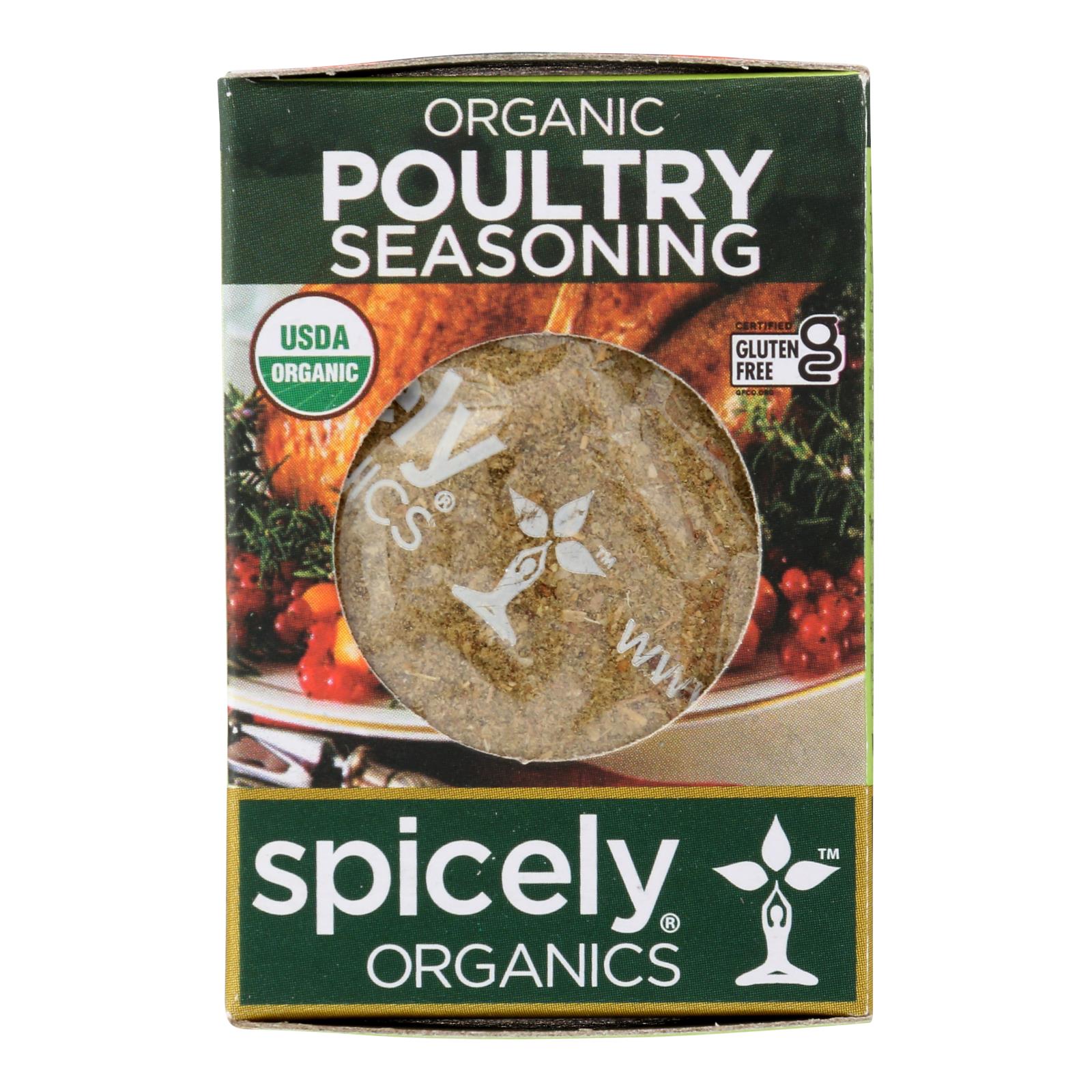 Spicely Organics - Organic Seasoning - Poultry - Case of 6 - 0.35 oz.