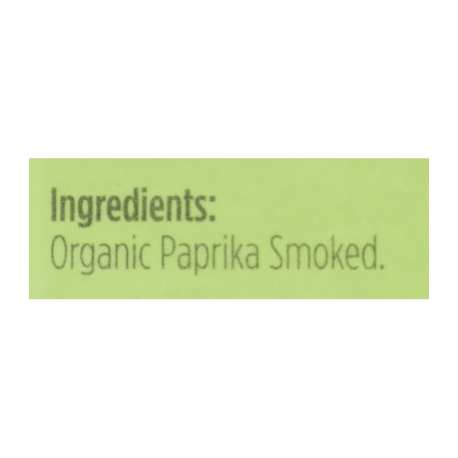 Spicely Organics - Organic Paprika - Smoked - Case Of 6 - 0.45 Oz.