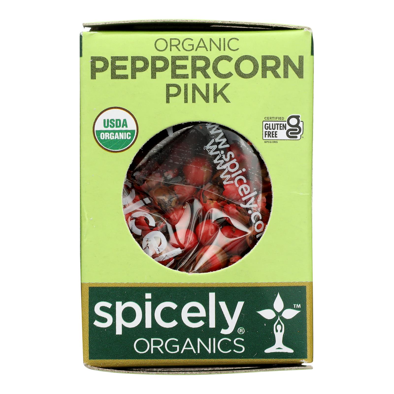 Spicely Organics - Organic Peppercorn - Pink - Case of 6 - 0.15 oz.