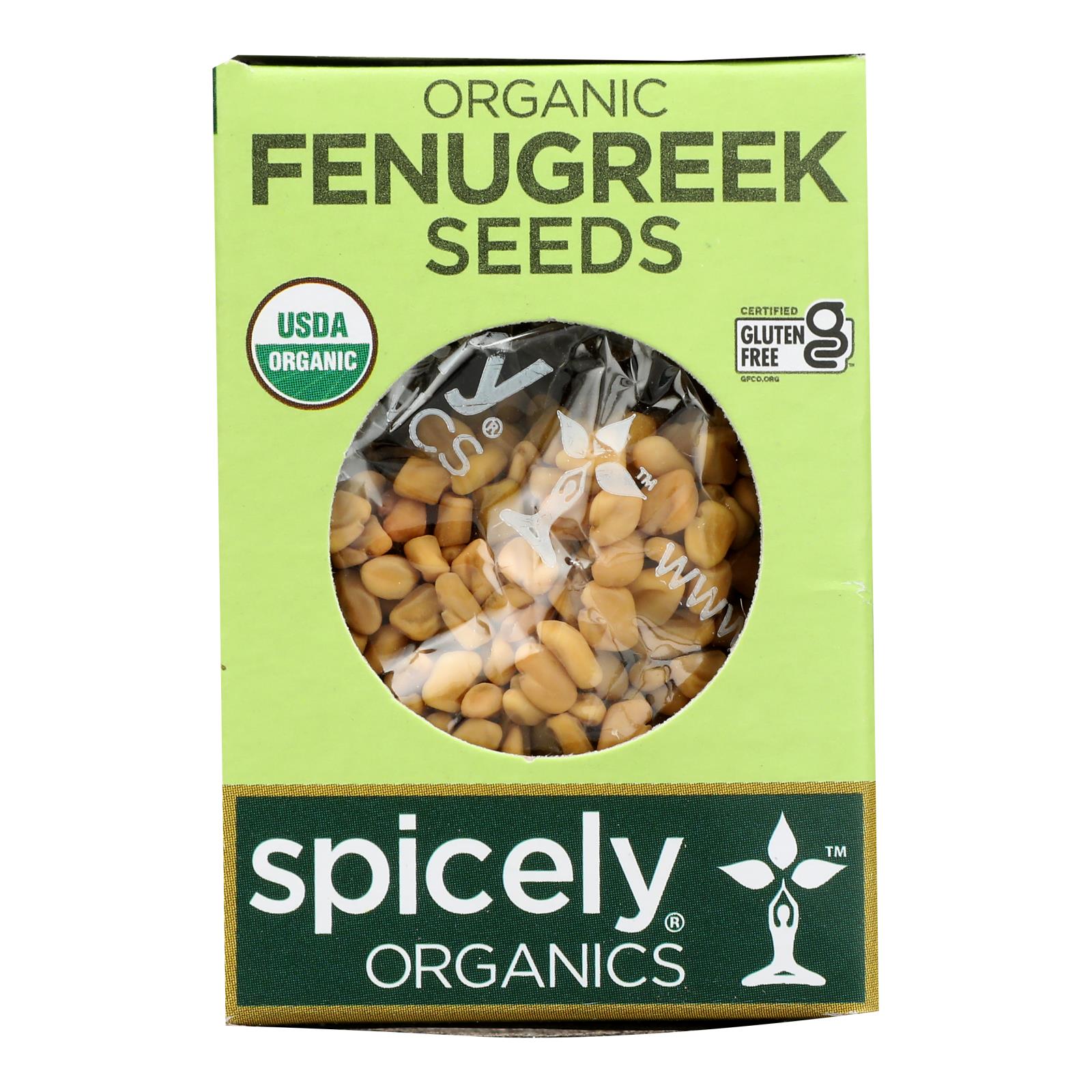 Spicely Organics - Organic Fenugreek Seeds - Case of 6 - 0.45 oz.