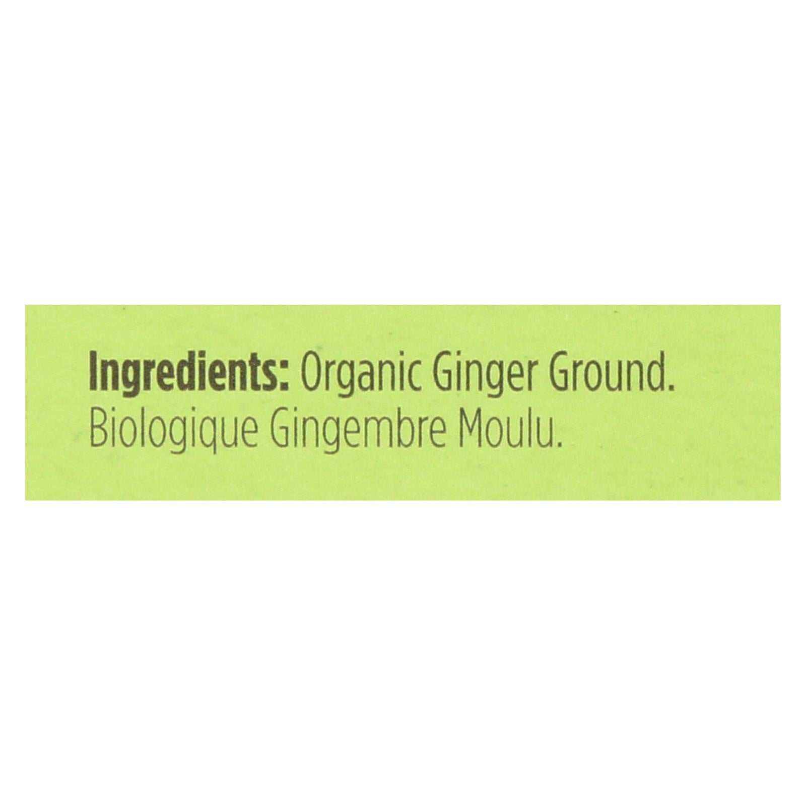 Spicely Organics - Organic Ginger - Ground - Case of 6 - 0.4 oz.