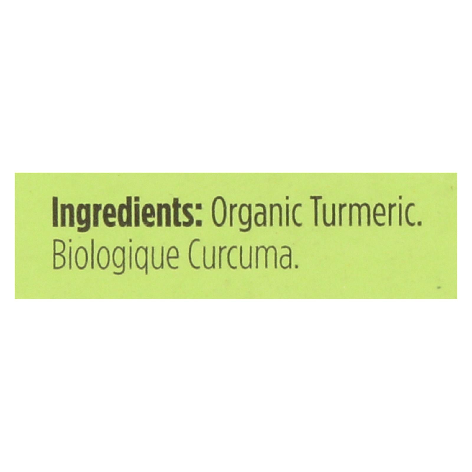 Spicely Organics - Organic Turmeric - Case of 6 - 0.45 oz.