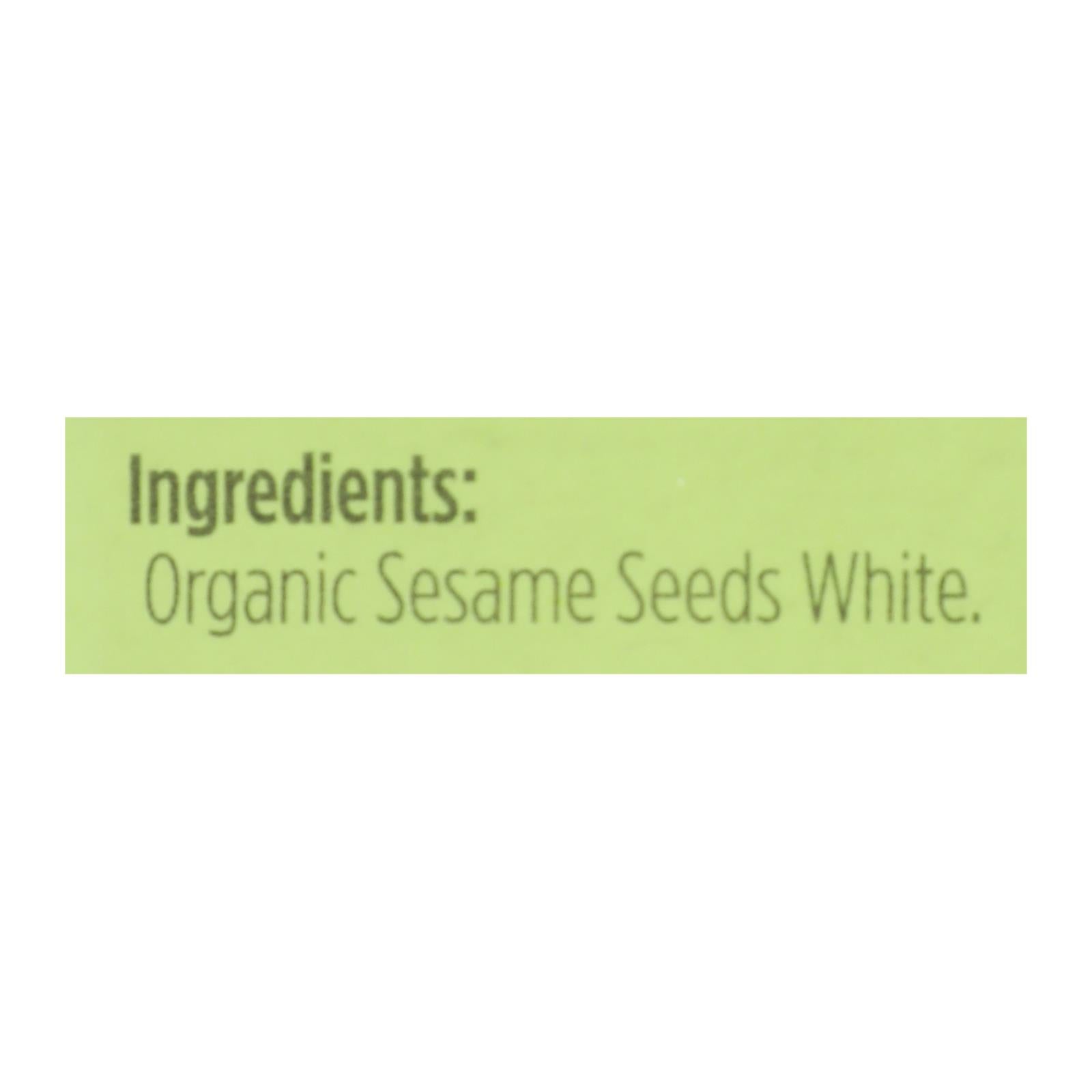 Spicely Organics - Organic Sesame Seed - White - Case of 6 - 0.45 oz.