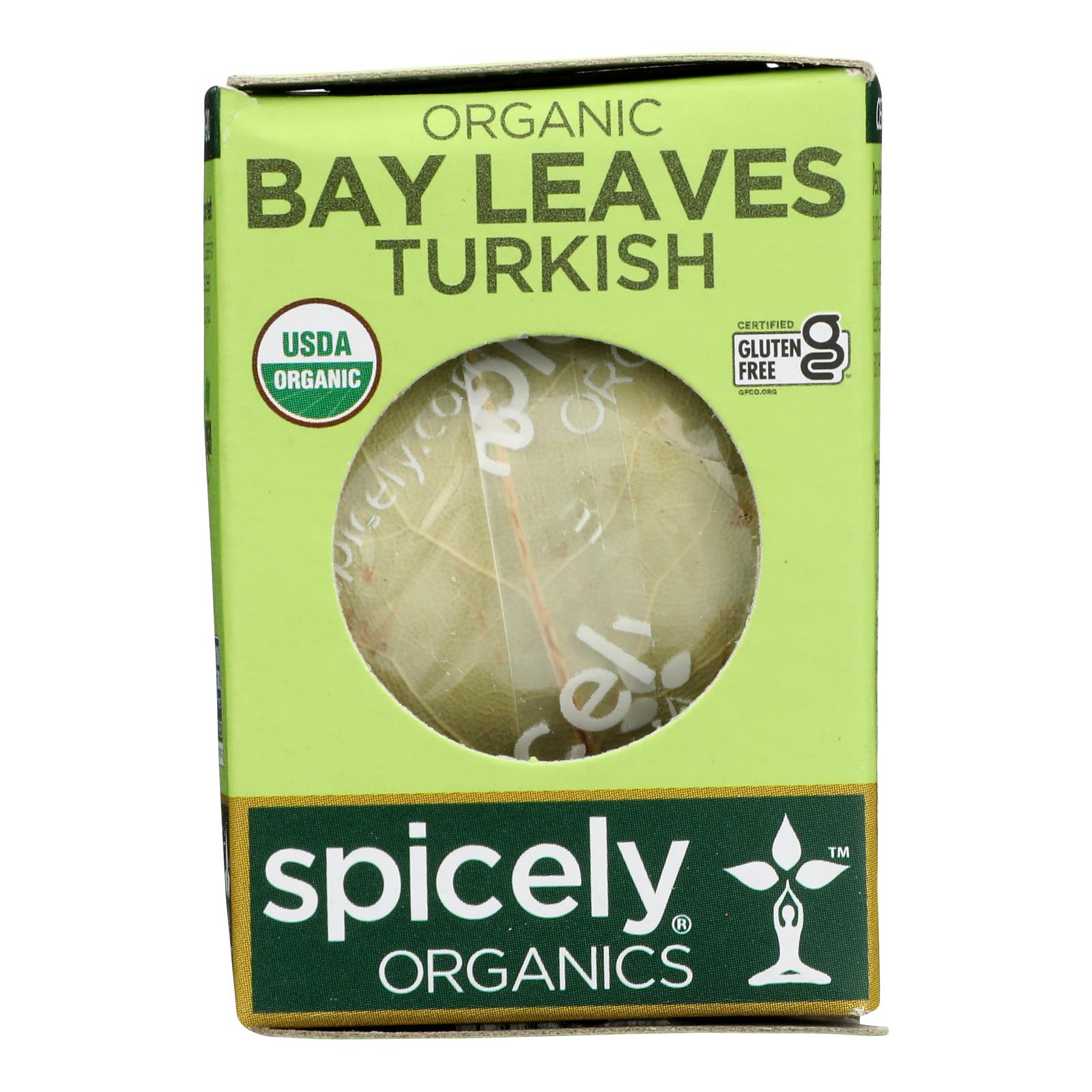Spicely Organics - Organic Bay Leaves - Turkish Whole - Case of 6 - 0.1 oz.