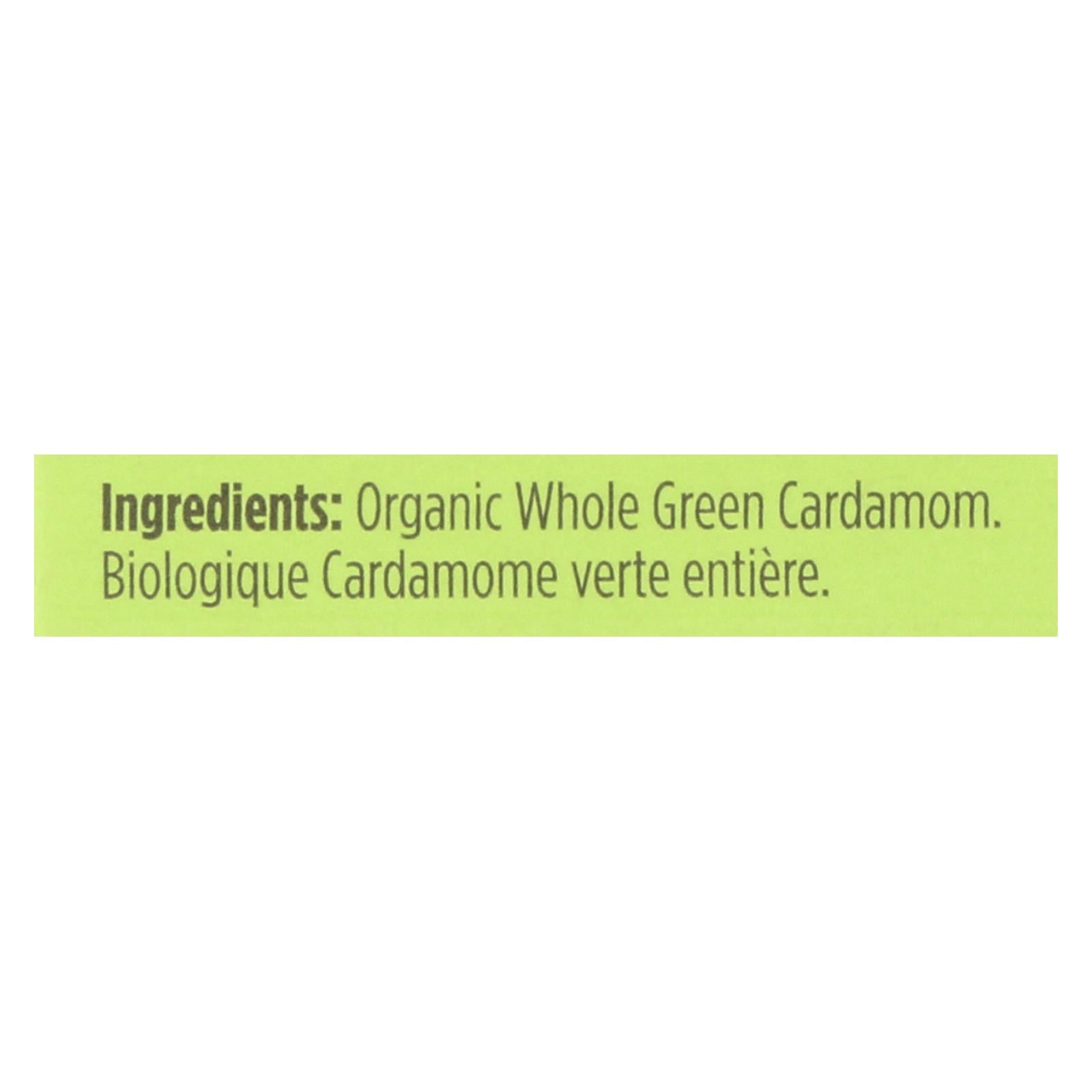 Spicely Organics - Organic Cardamom Pods - Green - Case of 6 - 0.2 oz.