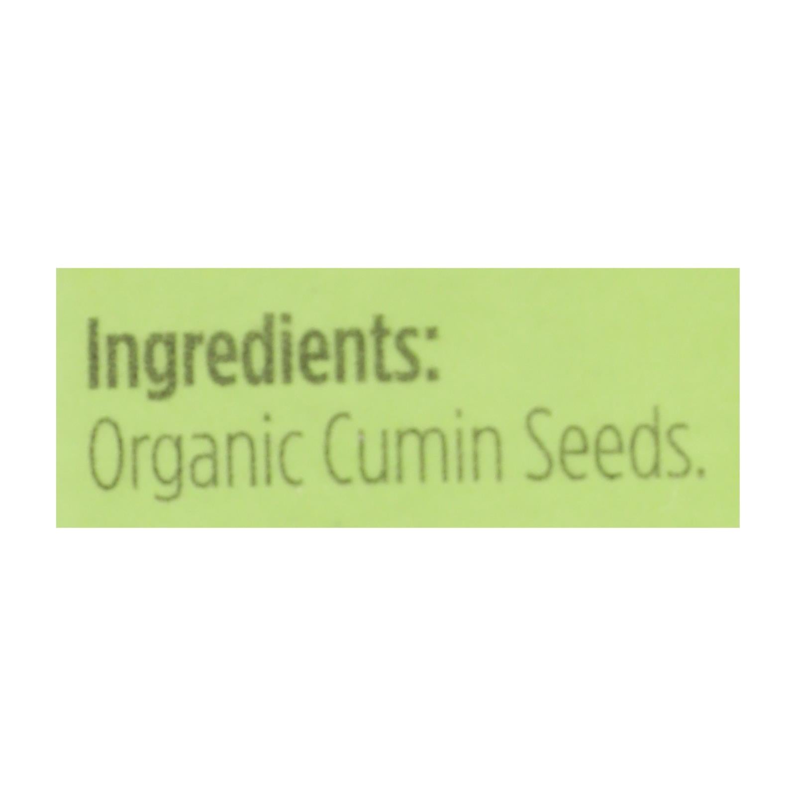 Spicely Organics - Organic Cumin Seed - Whole - Case of 6 - 0.5 oz.