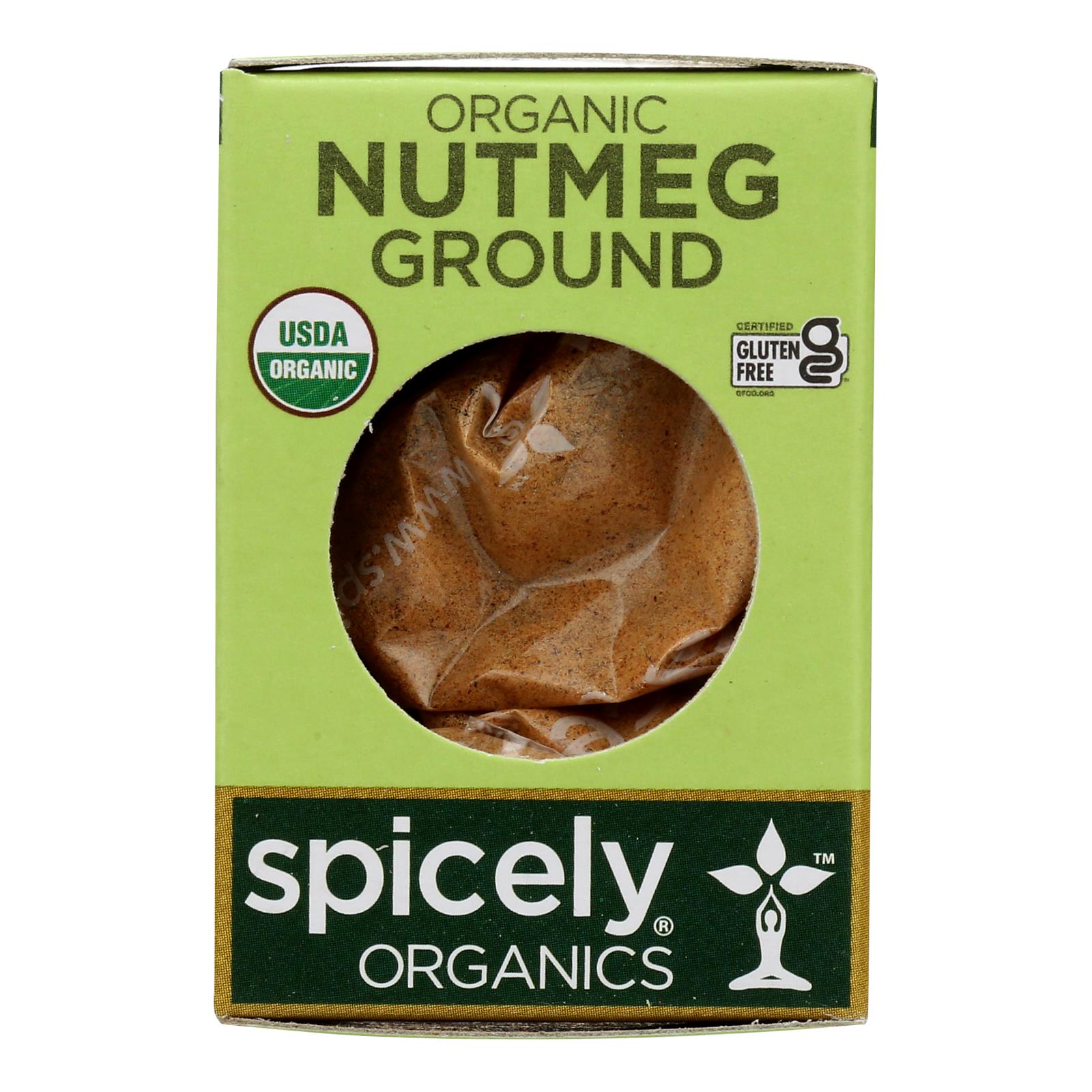 Spicely Organics - Organic Nutmeg - Ground - Case of 6 - 0.4 oz.