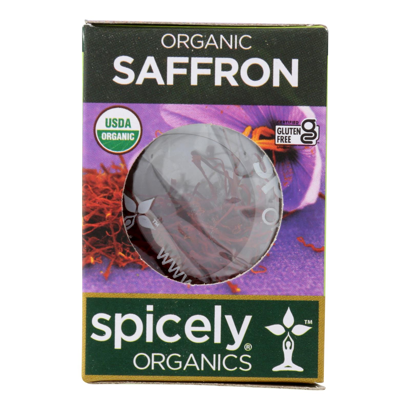 Spicely Organics - Organic Saffron - Case Of 6 - 0.007 Oz.