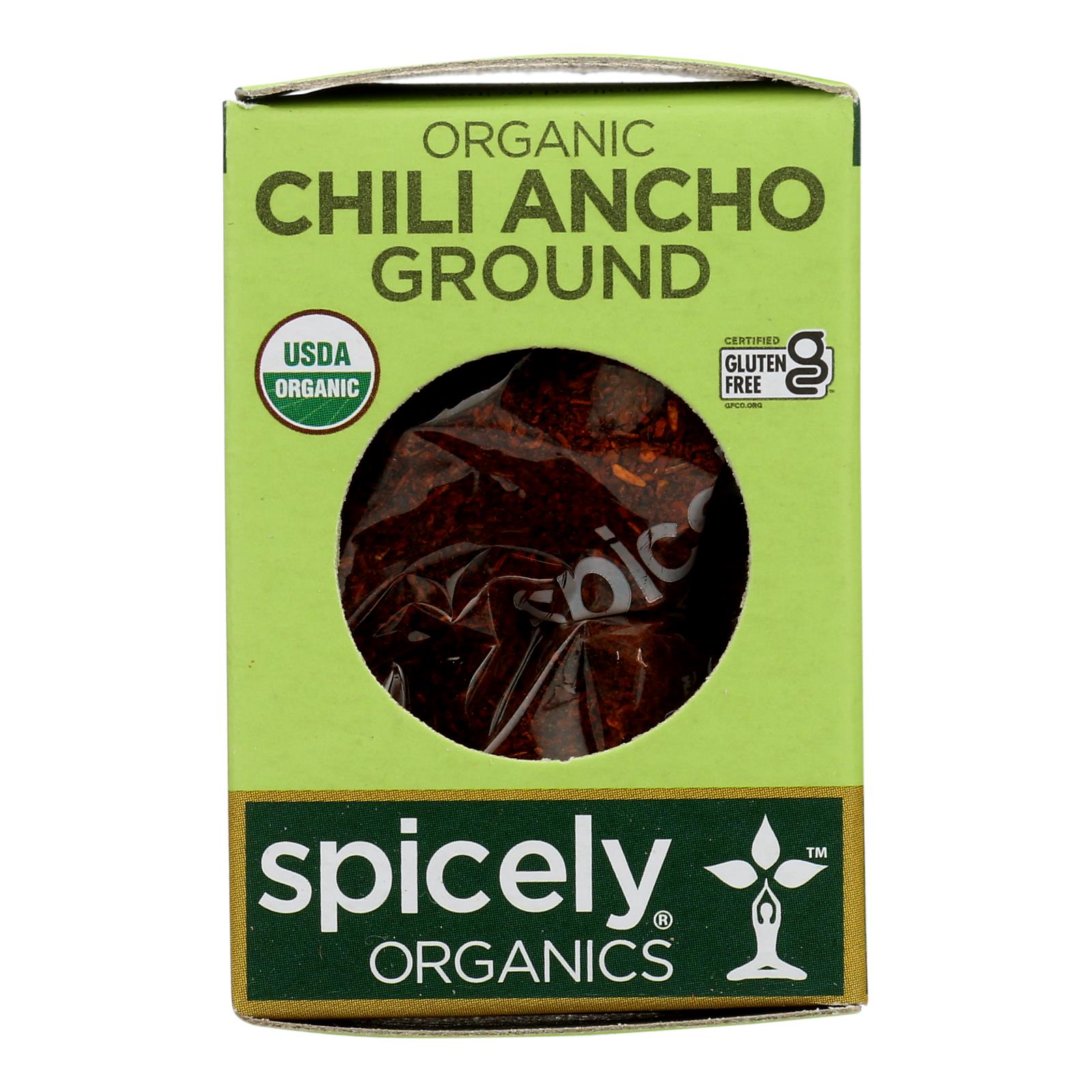 Spicely Organics - Organic Ancho Chili - Ground - Case of 6 - 0.45 oz.