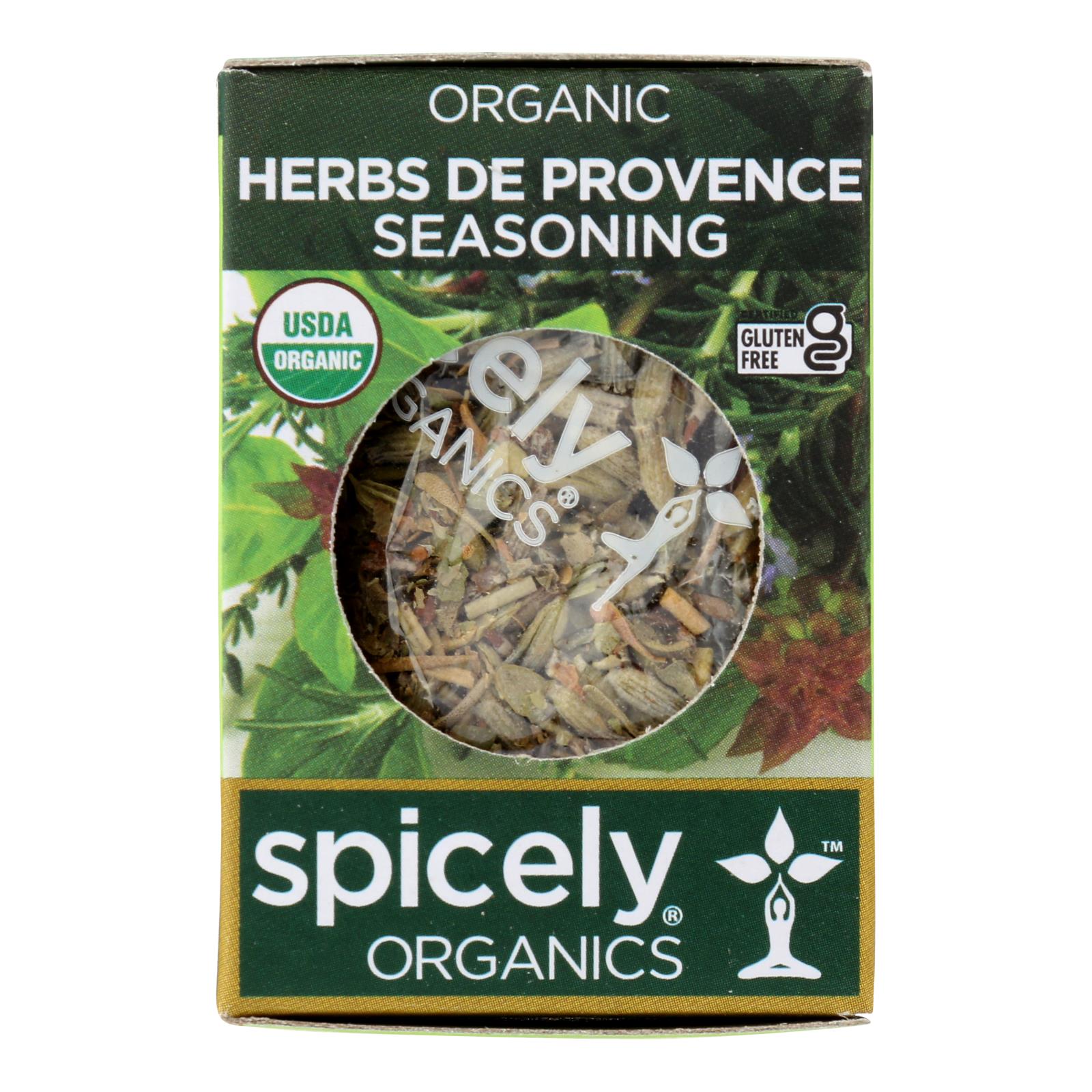 Spicely Organics - Organic Herbs De Provence Seasoning - Case of 6 - 0.1 oz.