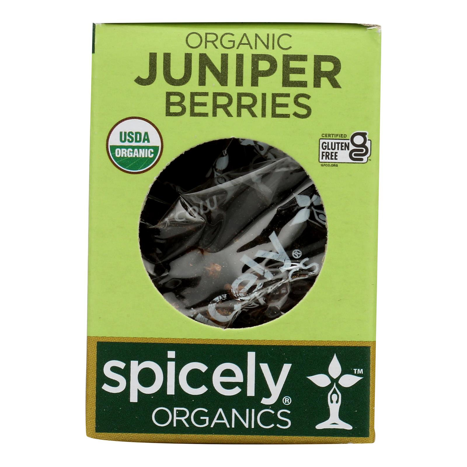 Spicely Organics - Organic Juniper Berries - Case of 6 - 0.2 oz.