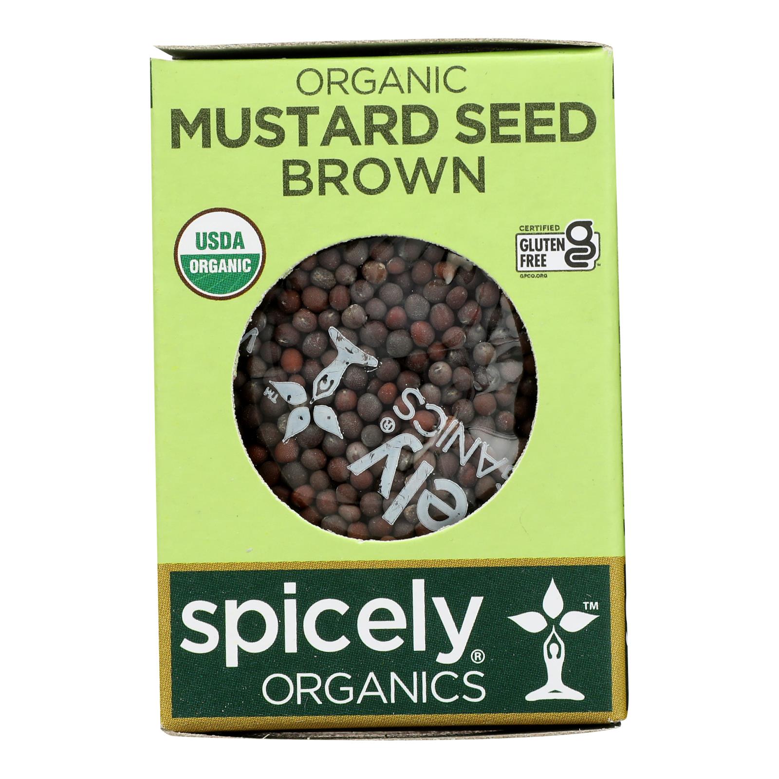 Spicely Organics - Organic Mustard Seed - Brown - Case of 6 - 0.6 oz.