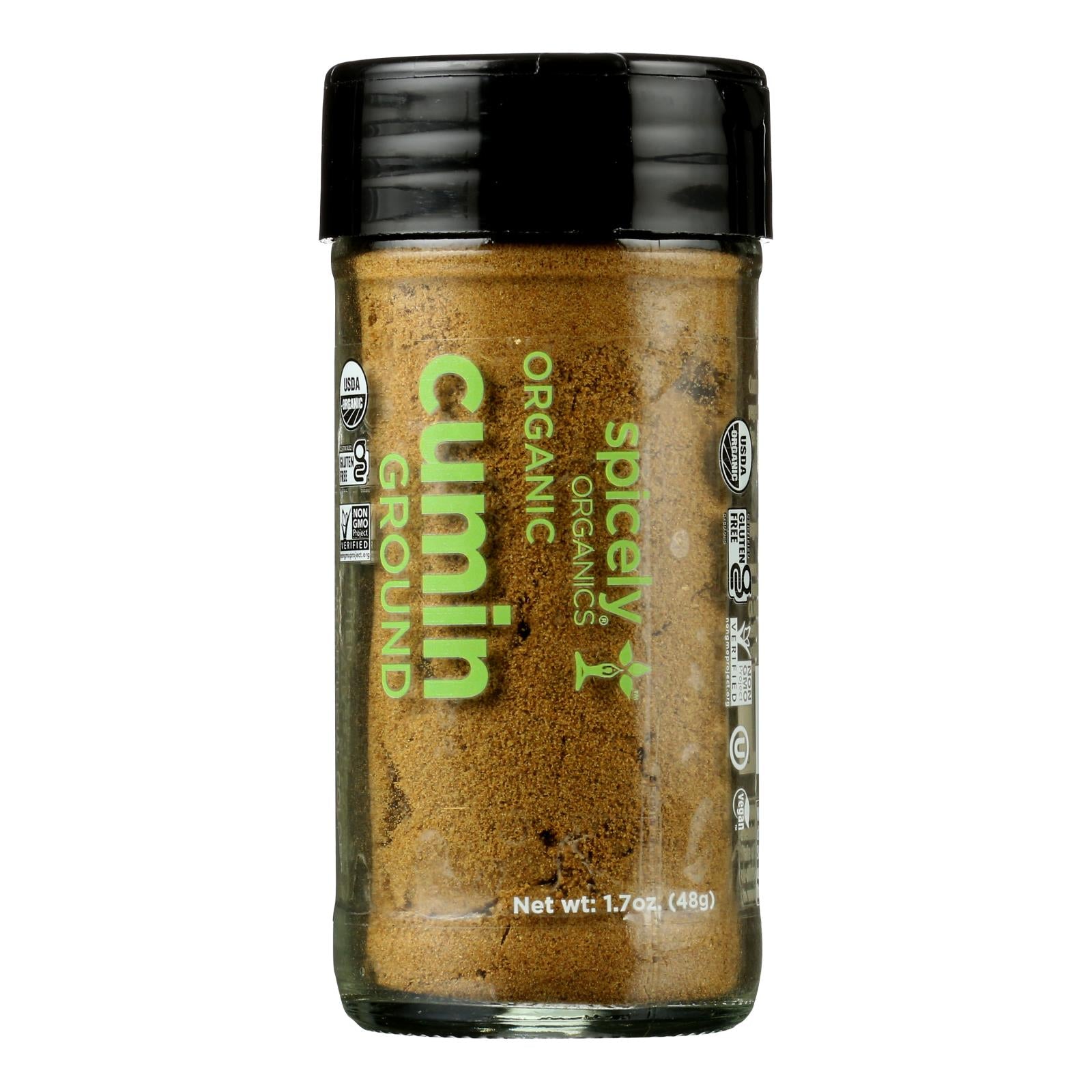 Spicely Organics - Organic Cumin - Ground - Case Of 3 - 1.7 Oz.