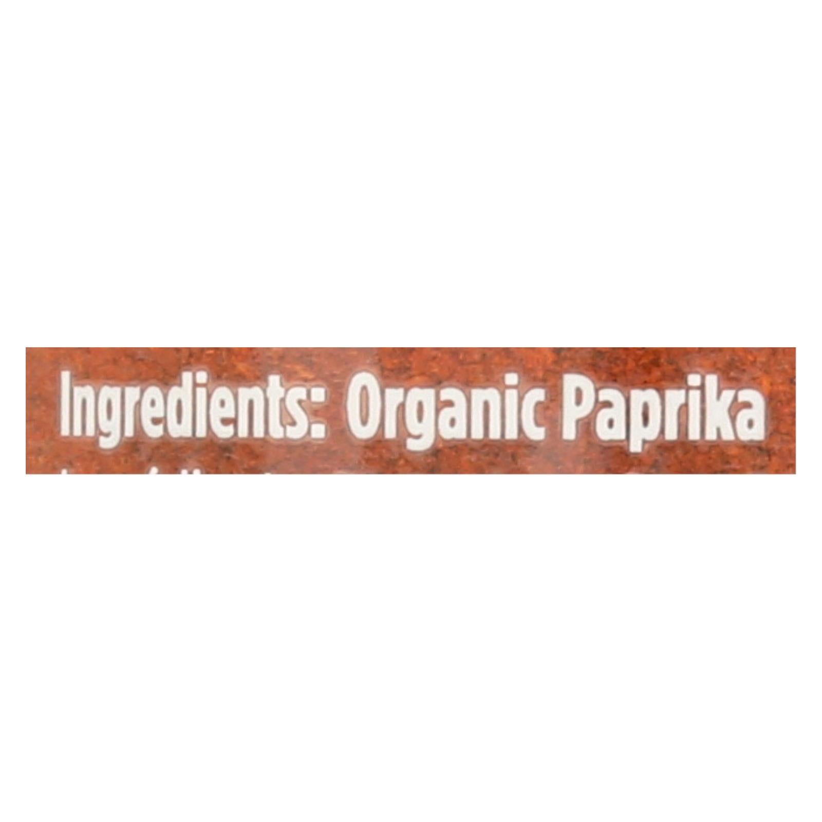 Spicely Organics - Organic Paprika - Case Of 3 - 1.7 Oz.