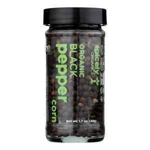 Spicely Organics - Organic Peppercorn - Black Whole - Case Of 3 - 1.7 Oz.
